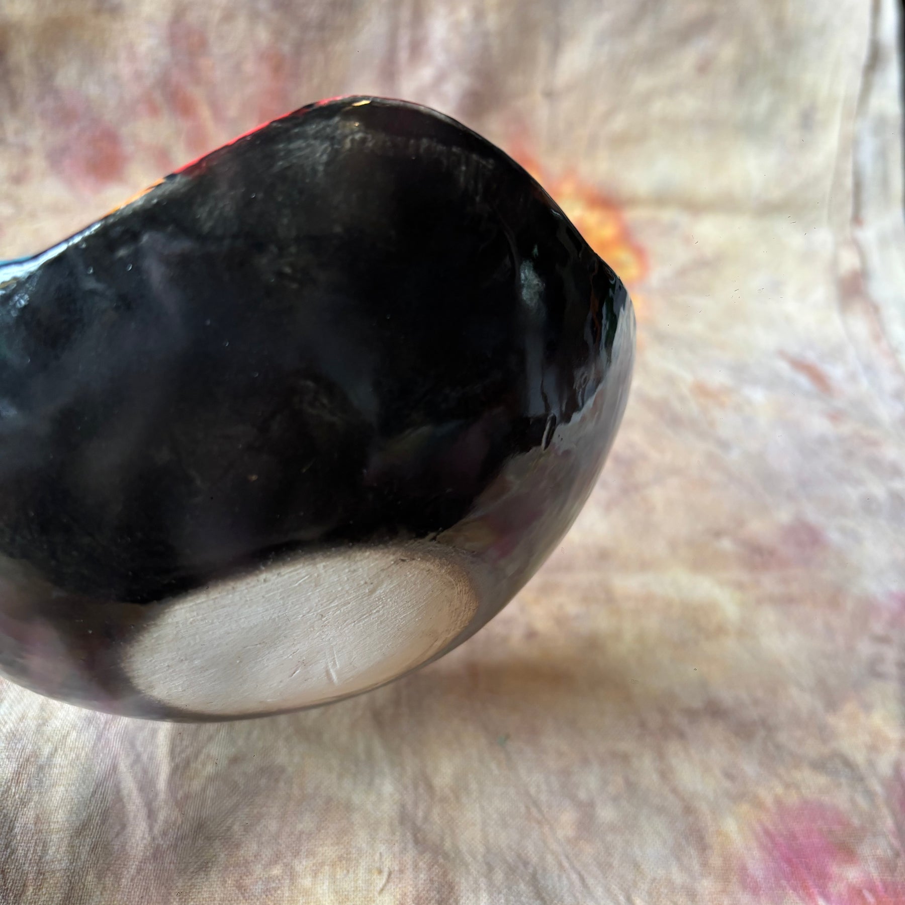 Handmade colourful scalloped Bowl