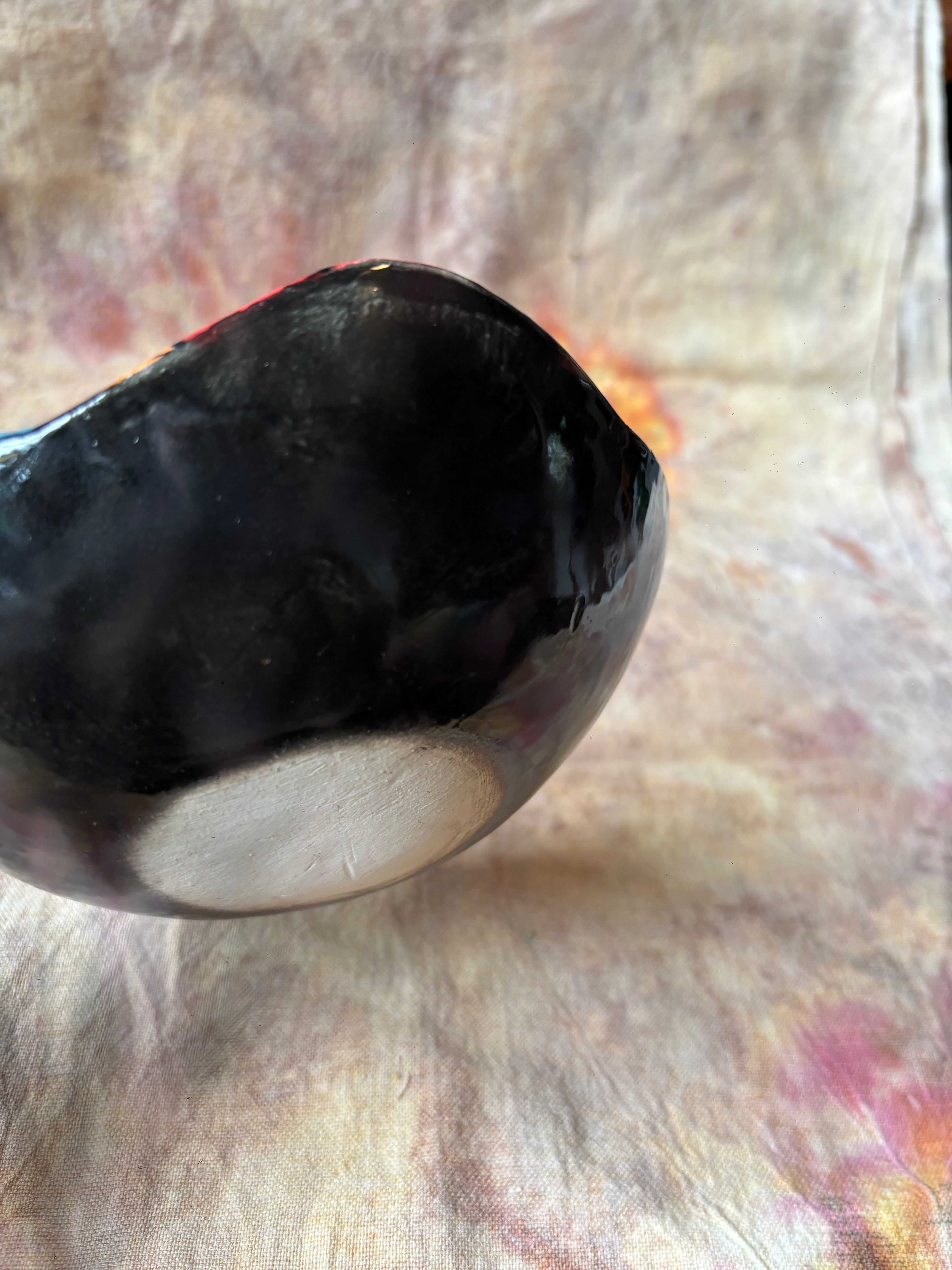 Handmade colourful scalloped Bowl