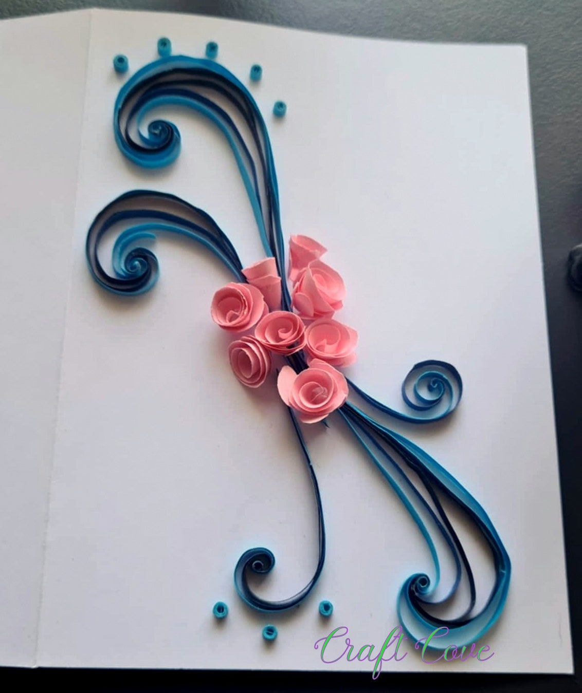 Handmade Quilled Greeting Card – Blank Inside – Choice of 2 Designs