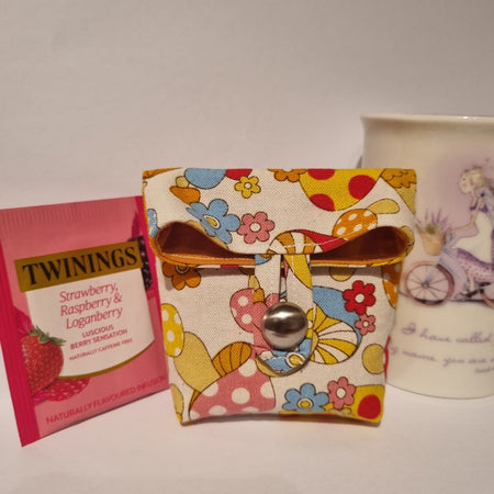 Teabag Holder - Small Foldover Pouch - Teabag Wallet