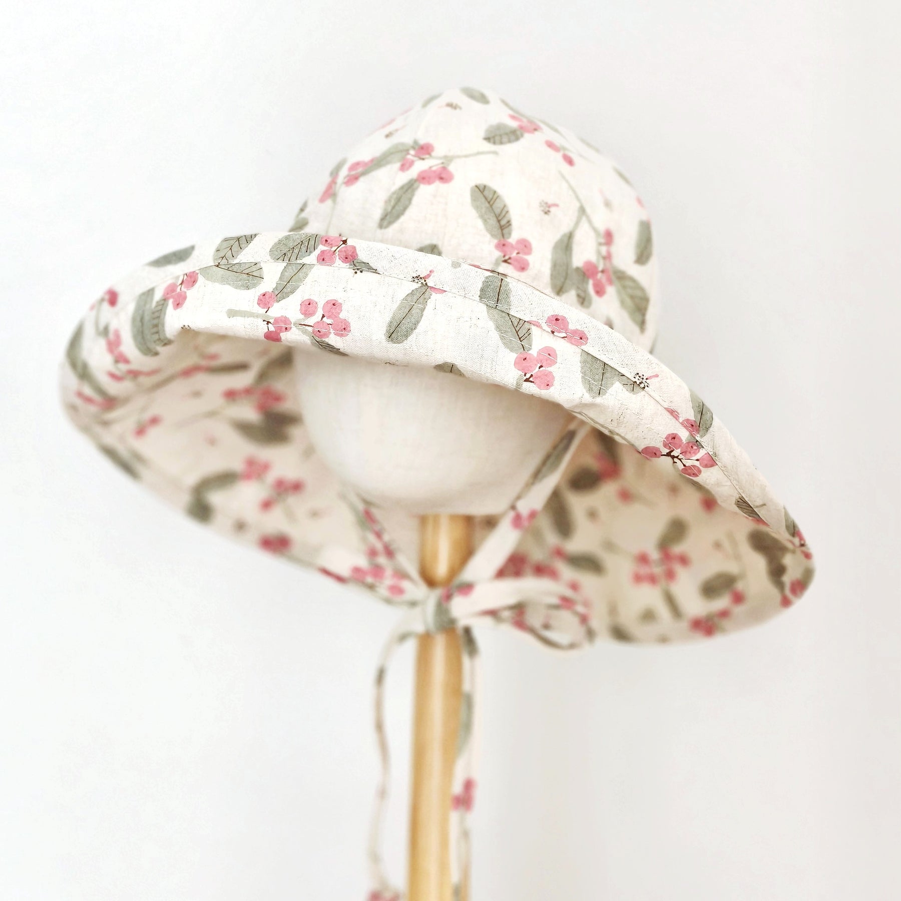Kids Wide Brim Cotton Summer Sun Hat, Kids Floral Summer Hat