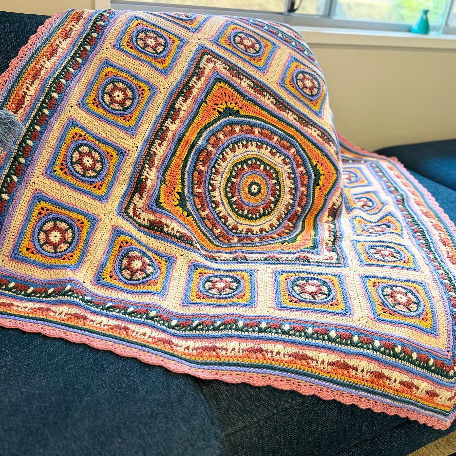 #062 Medium Size Blanket in Multi Colours