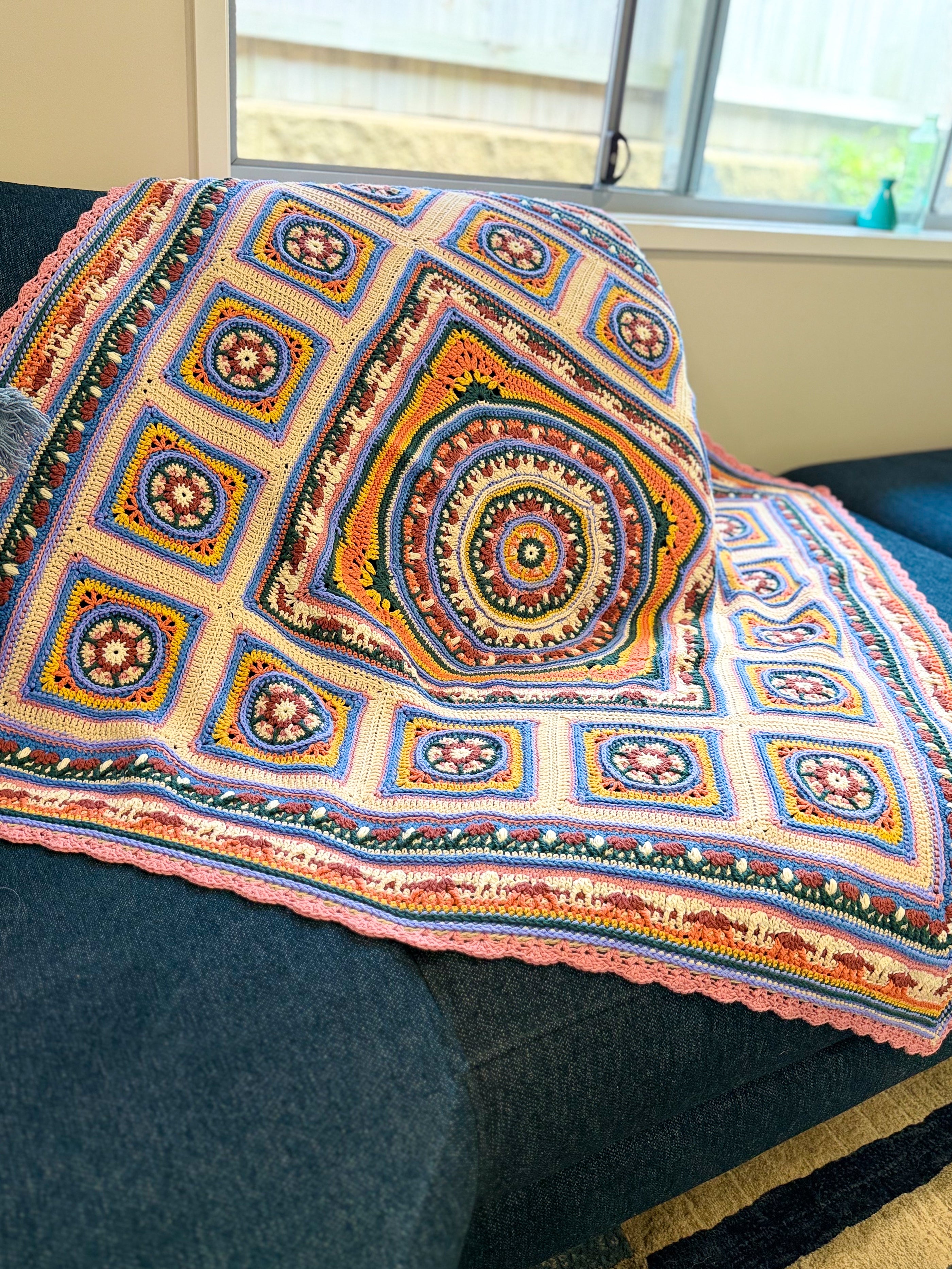 #062 Medium Size Blanket in Multi Colours