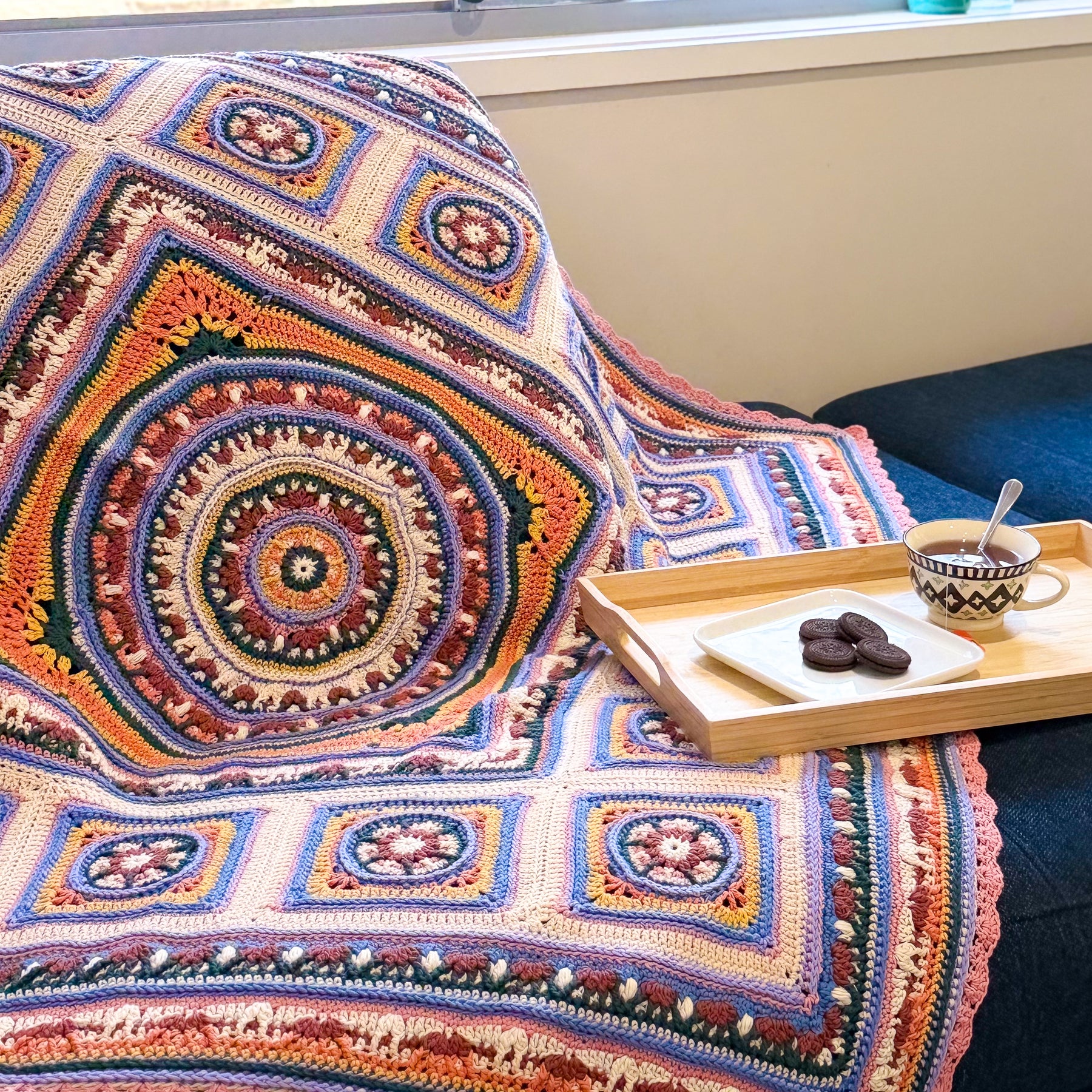 #062 Medium Size Blanket in Multi Colours