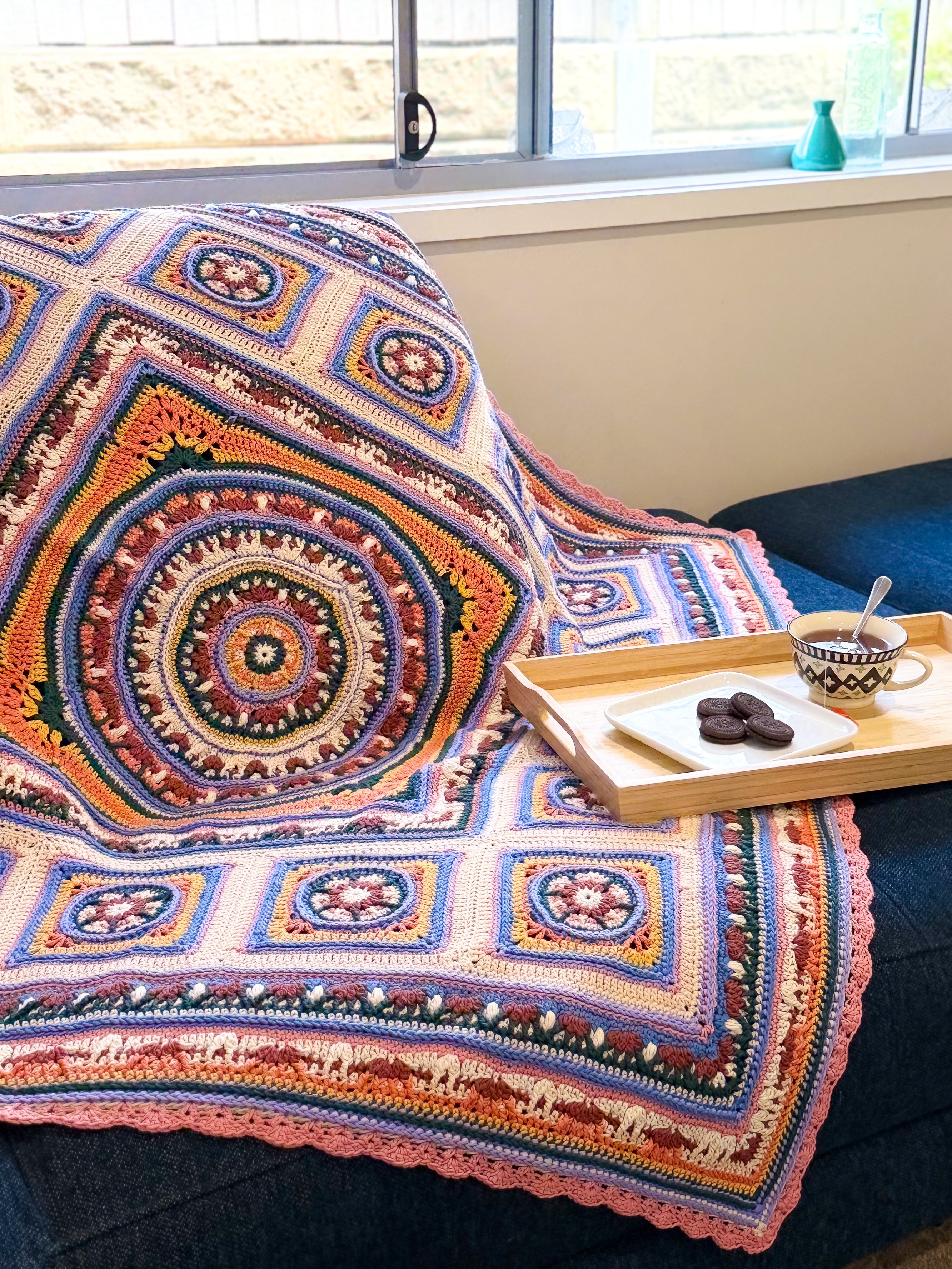 #062 Medium Size Blanket in Multi Colours