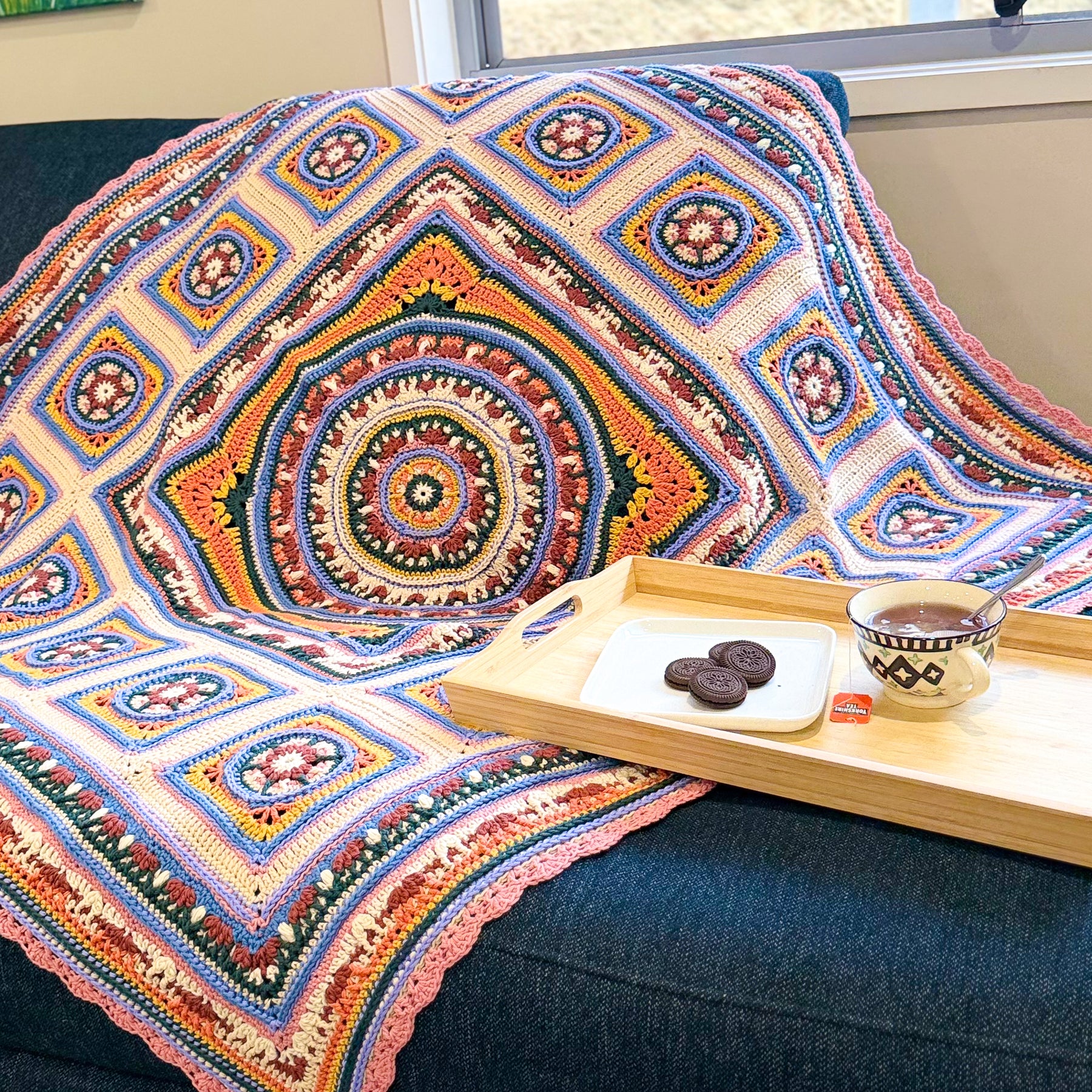 #062 Medium Size Blanket in Multi Colours