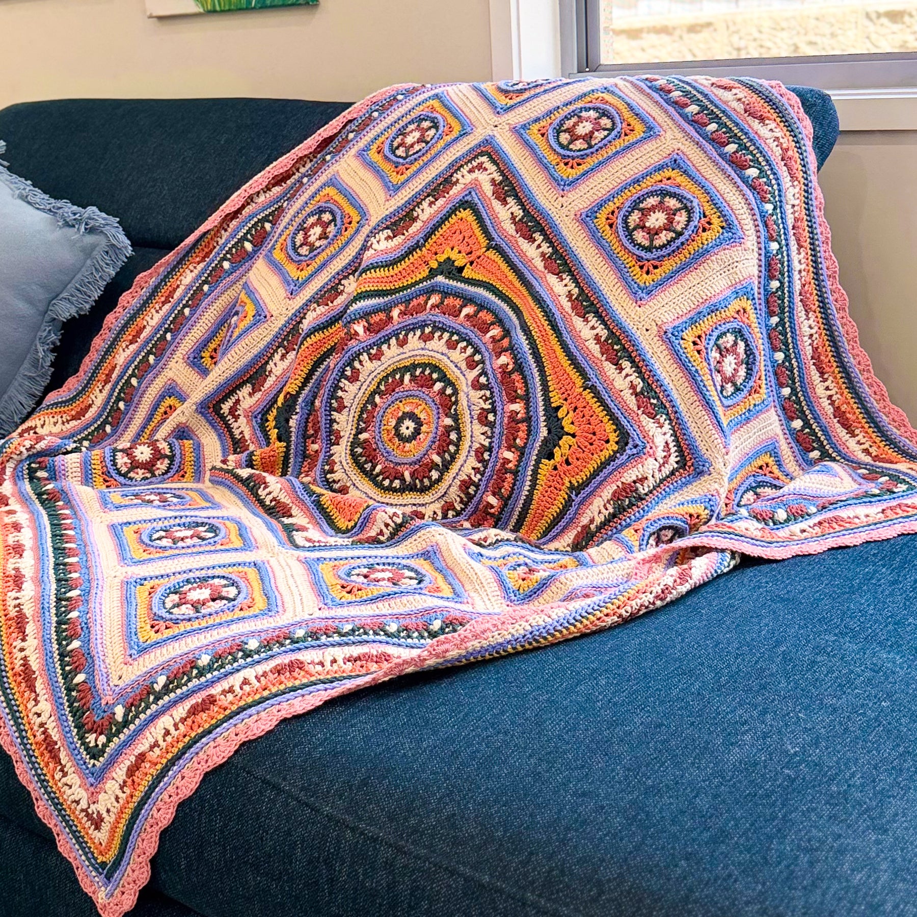 #062 Medium Size Blanket in Multi Colours