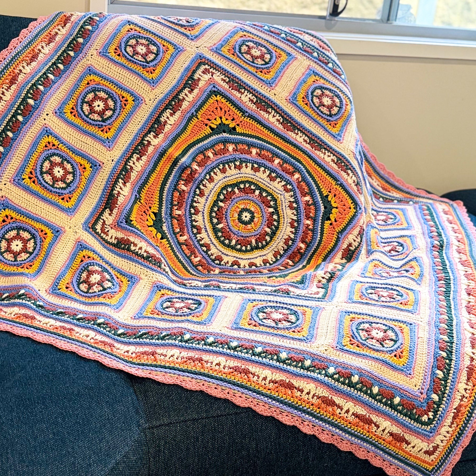 #062 Medium Size Blanket in Multi Colours