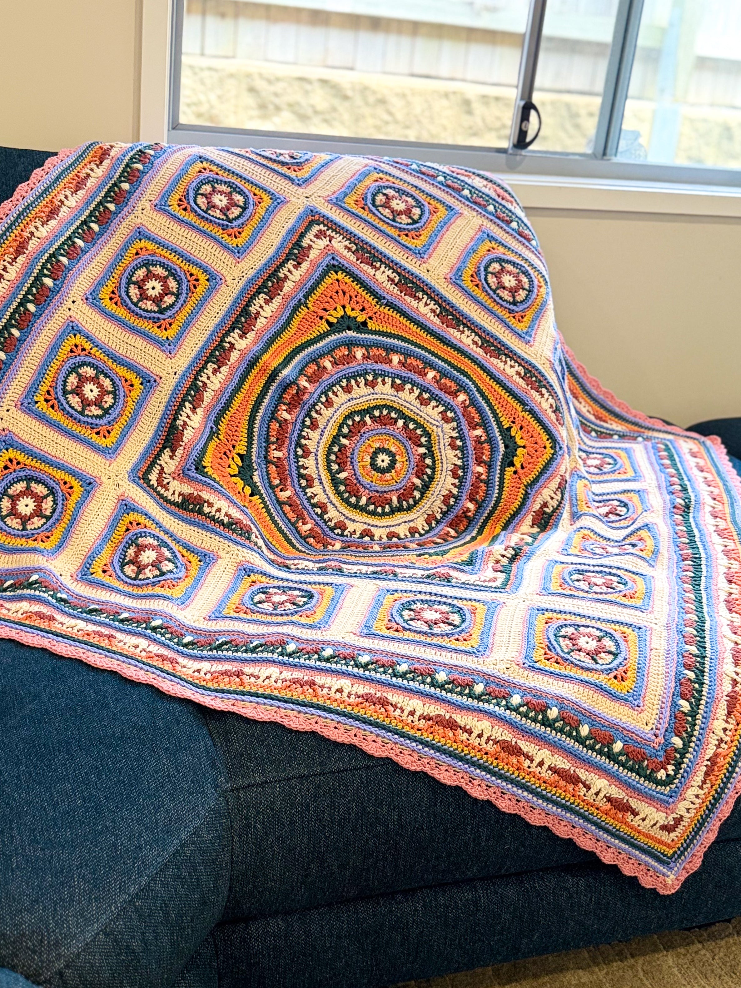 #062 Medium Size Blanket in Multi Colours