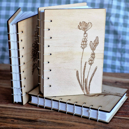 Wooden Handbound sketch book