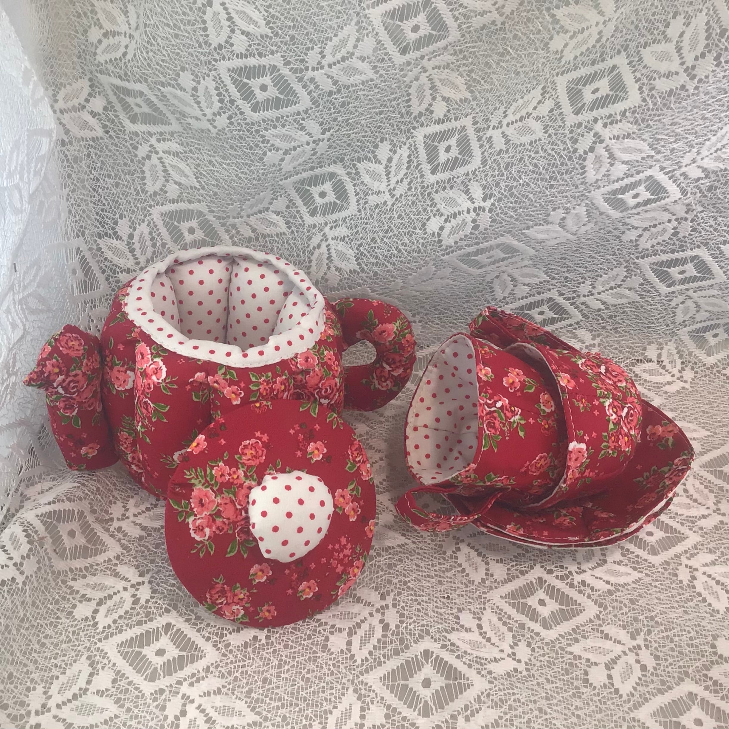 My First Teaset  Tiny Red Floral