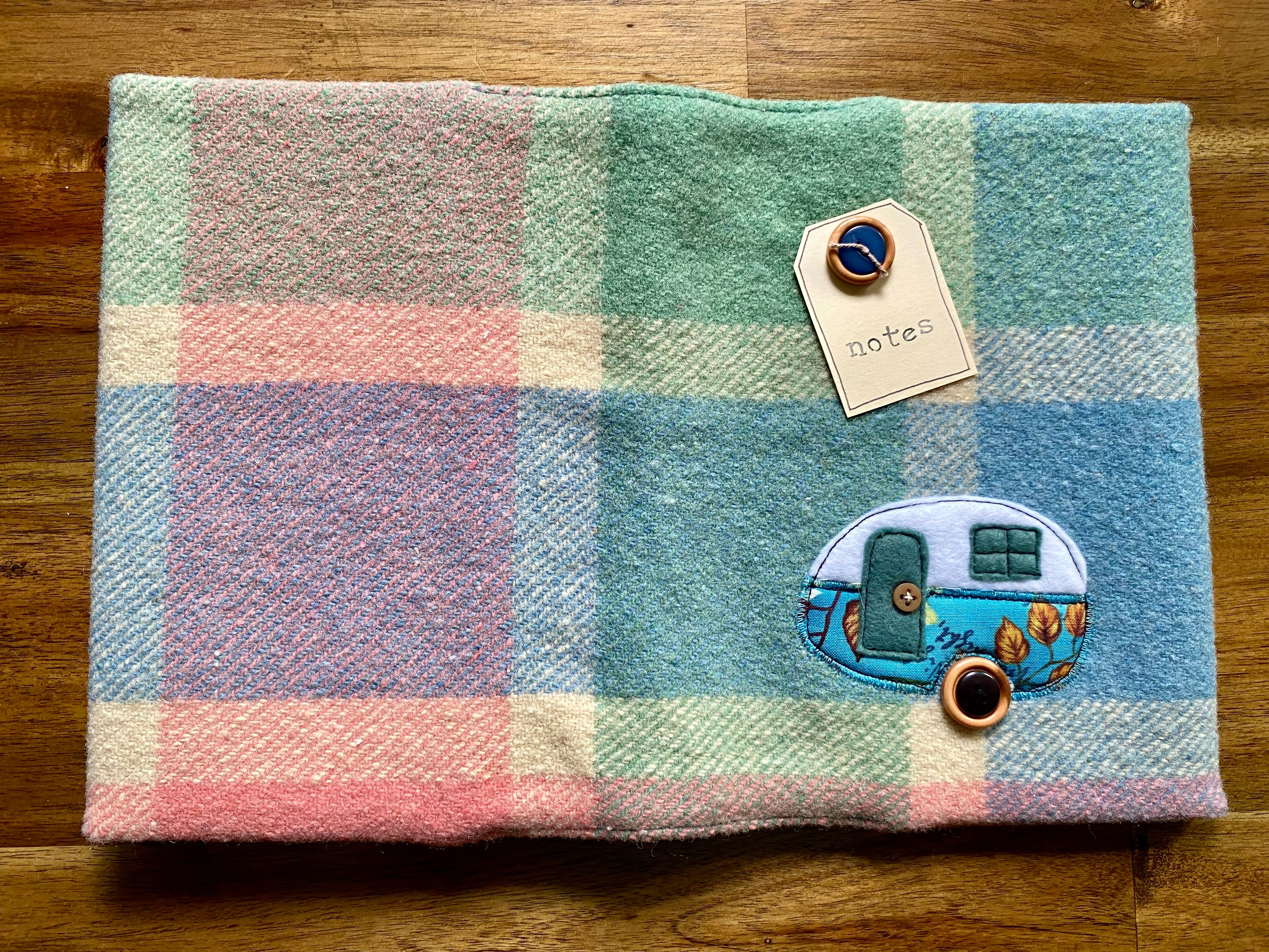 A5 Upcycled Notebook Caravan - Pink