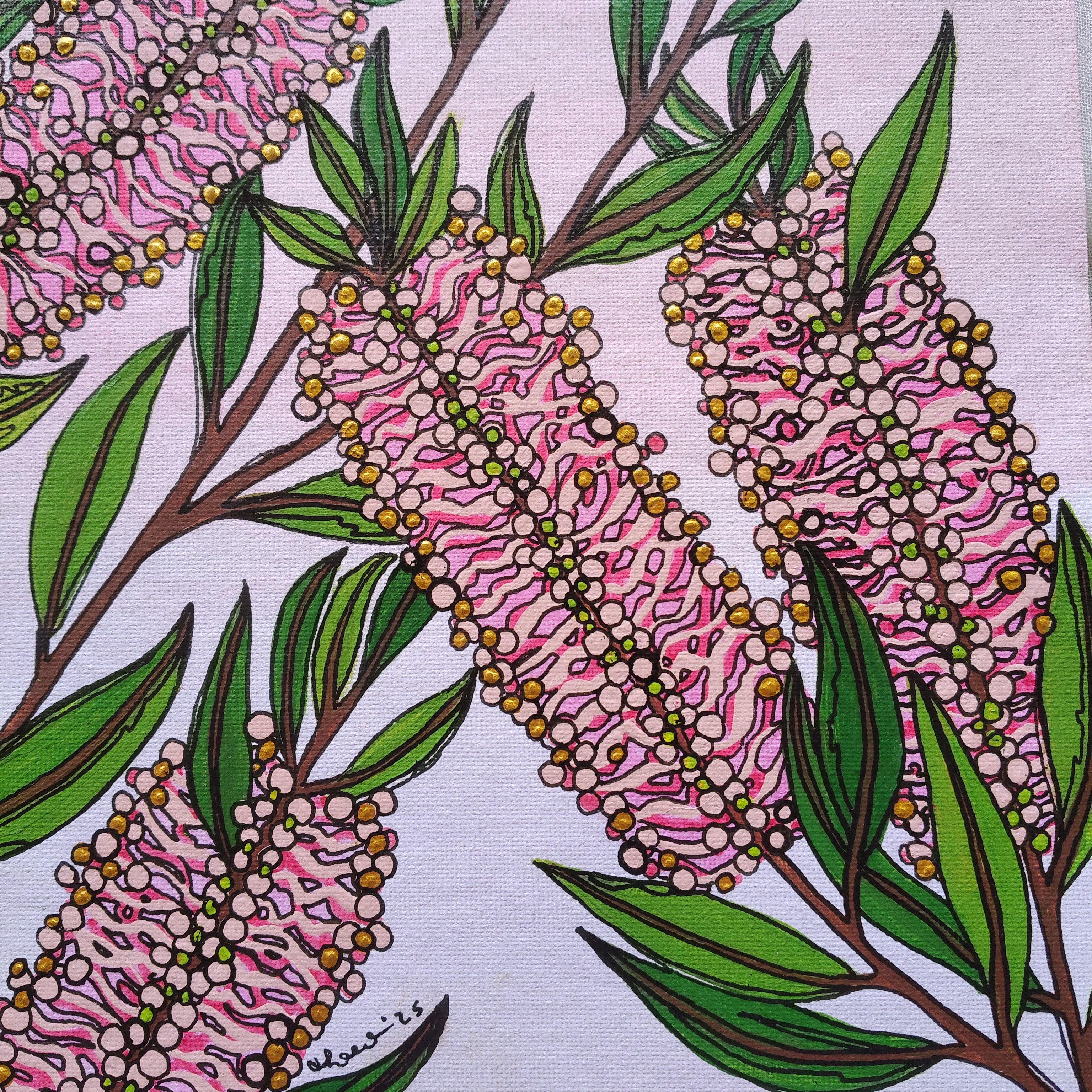 ORIGINAL ARTWORK - "Harmony in Pink" - Acrylic and Latex Abstact Art