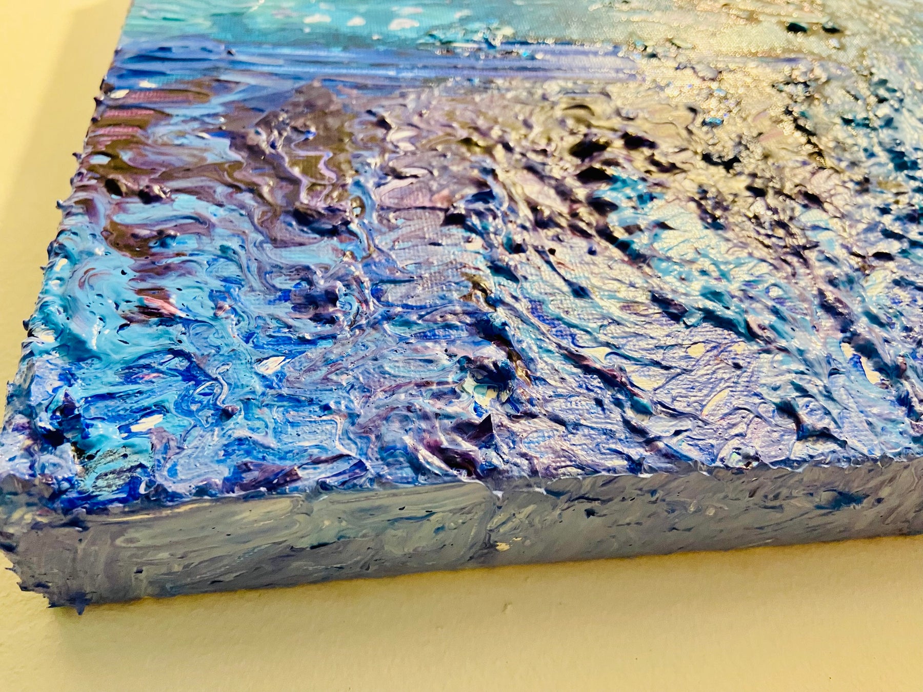 Uta: ORIGINAL CANVAS PAINTING 25.4x25.4x3.5cm by Margo Humphries