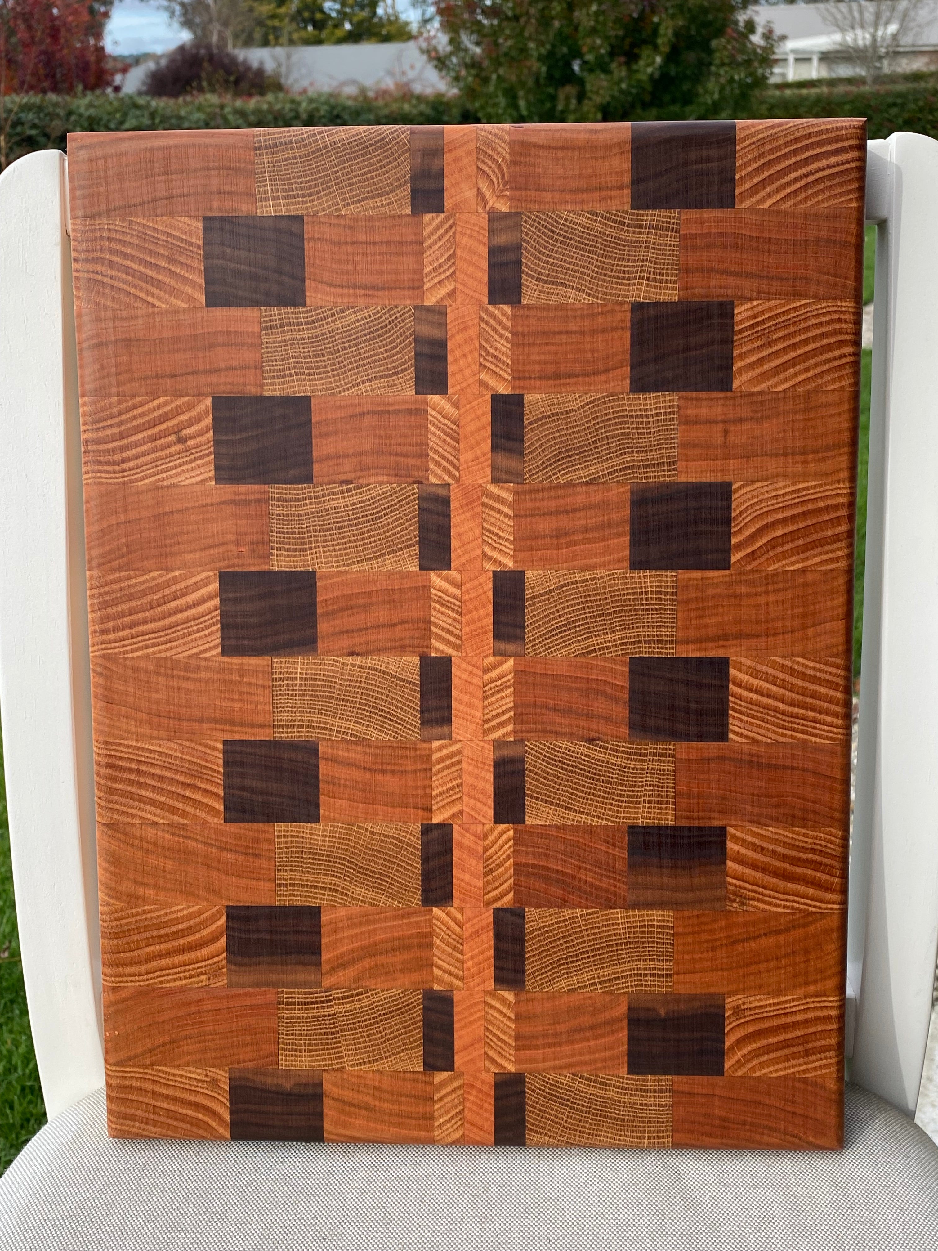 Artisan End-Grain Chopping Board – Cherry & Black Walnut