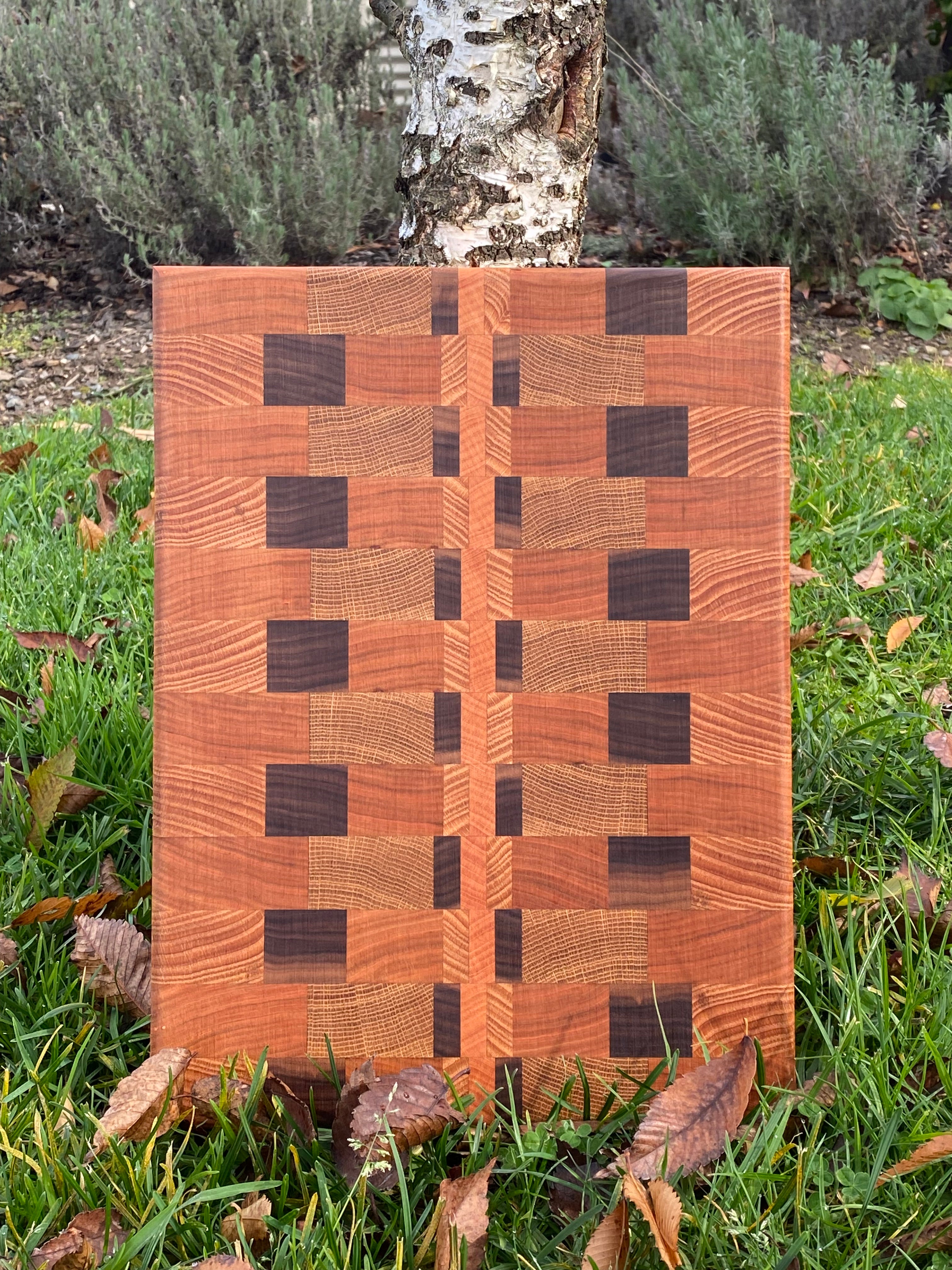 Artisan End-Grain Chopping Board – Cherry & Black Walnut