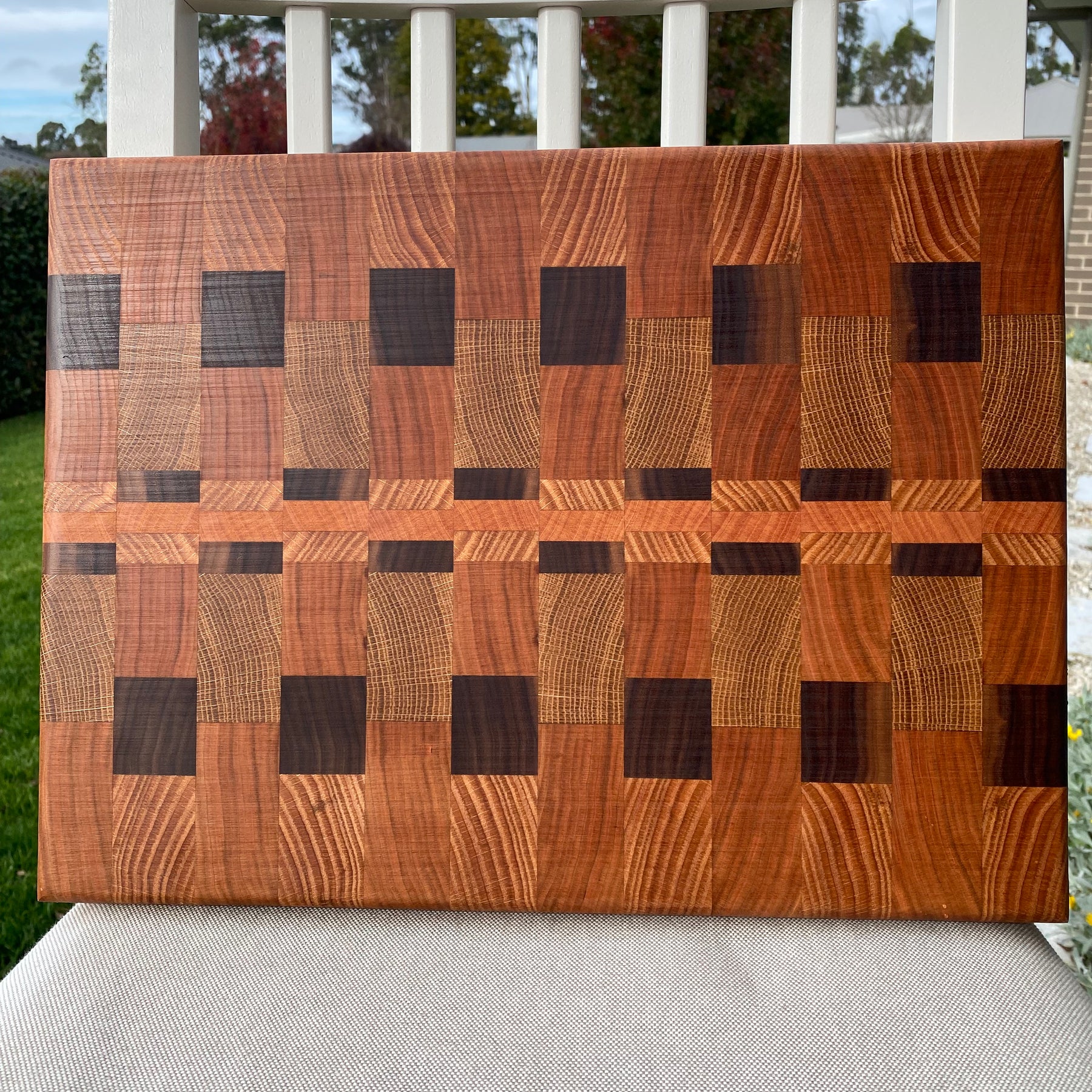 Artisan End-Grain Chopping Board – Cherry & Black Walnut