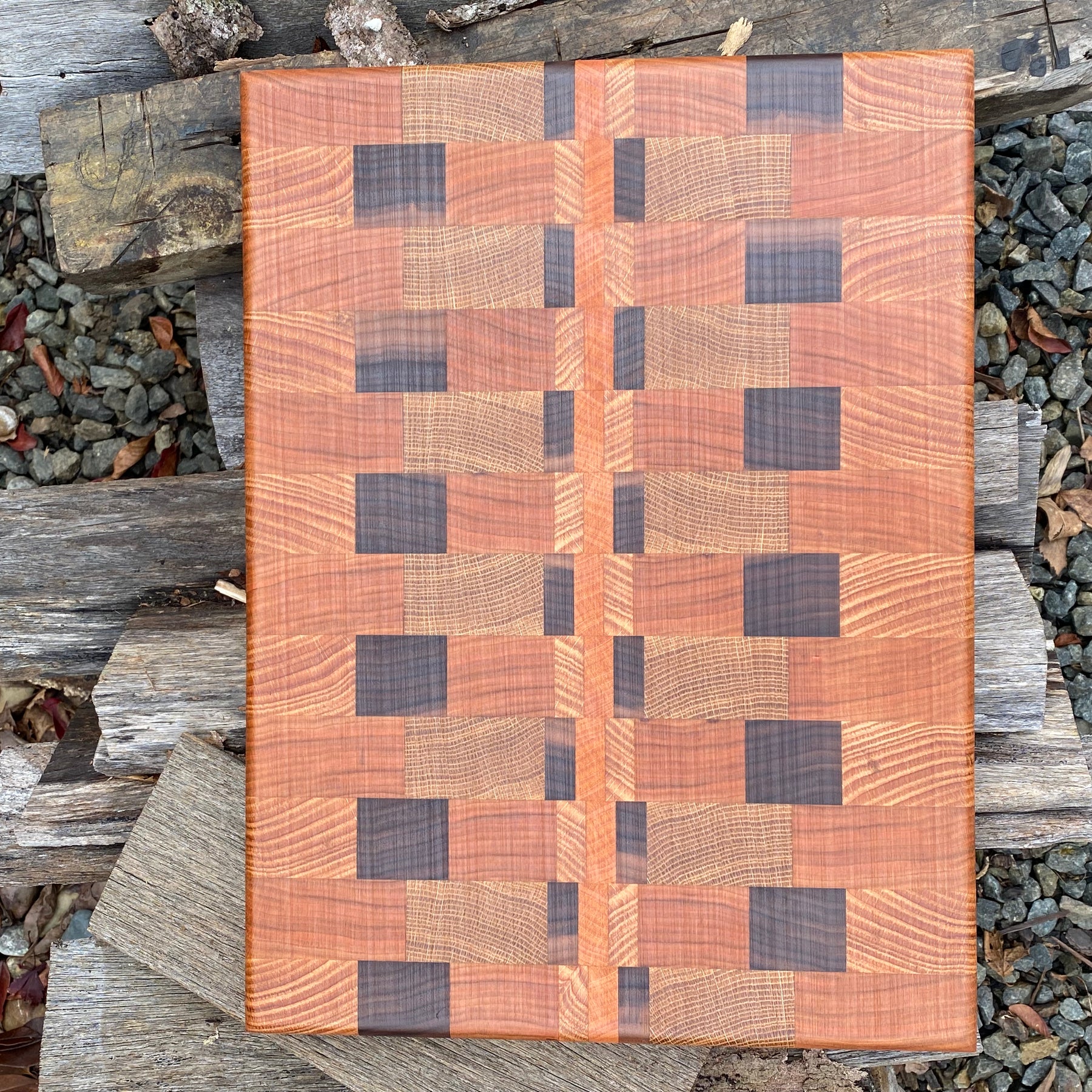 Artisan End-Grain Chopping Board – Cherry & Black Walnut