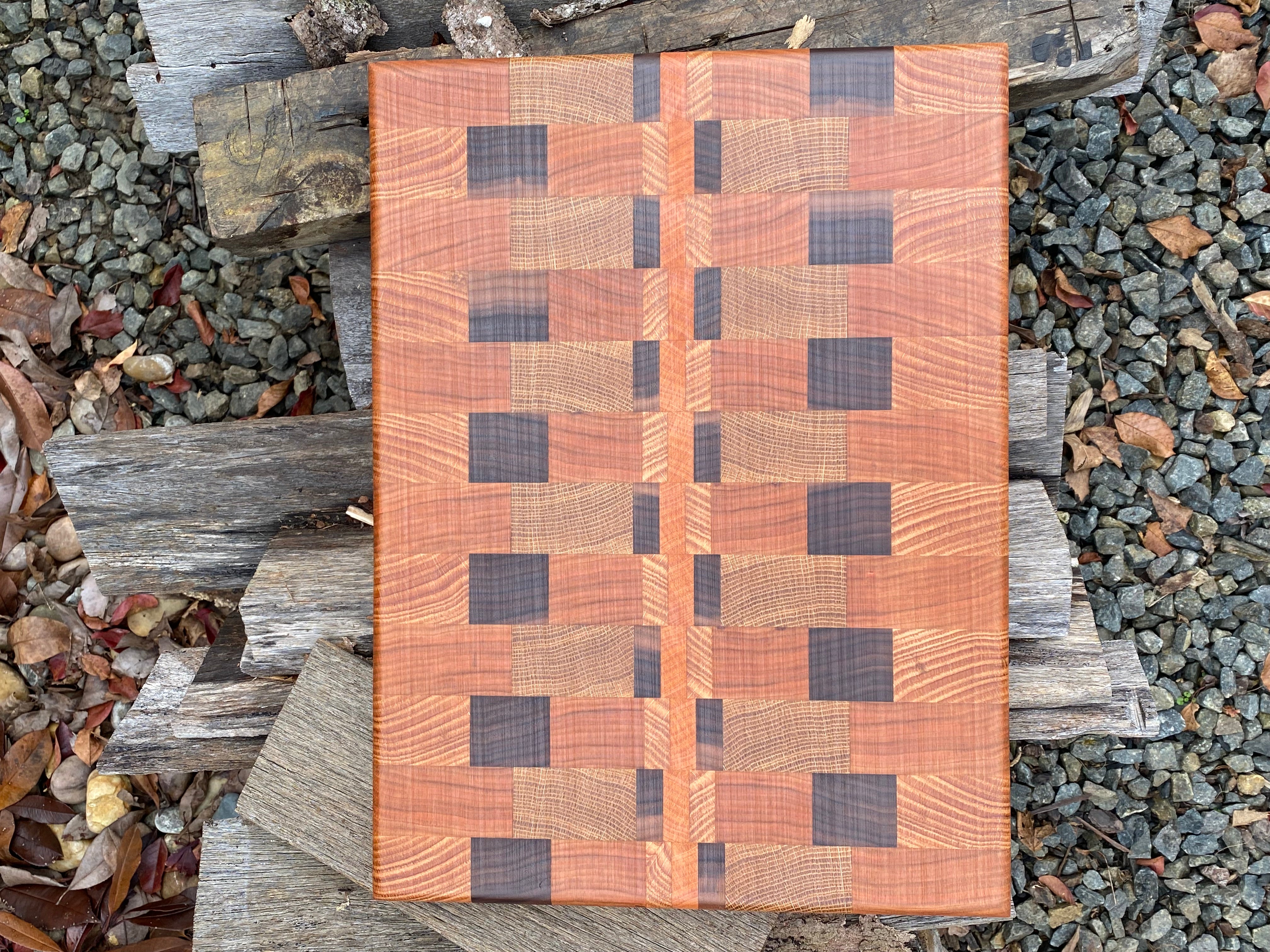 Artisan End-Grain Chopping Board – Cherry & Black Walnut