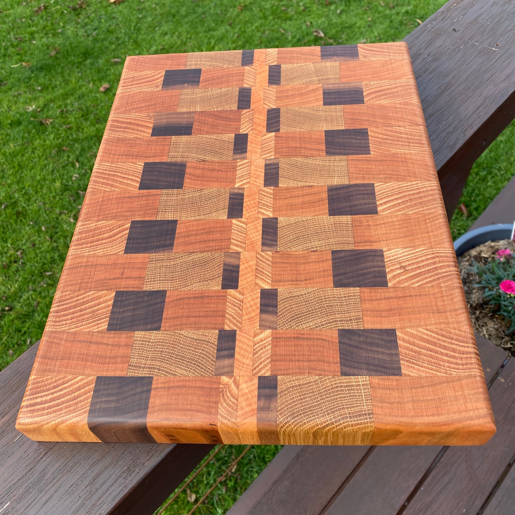 Artisan End-Grain Chopping Board – Cherry & Black Walnut