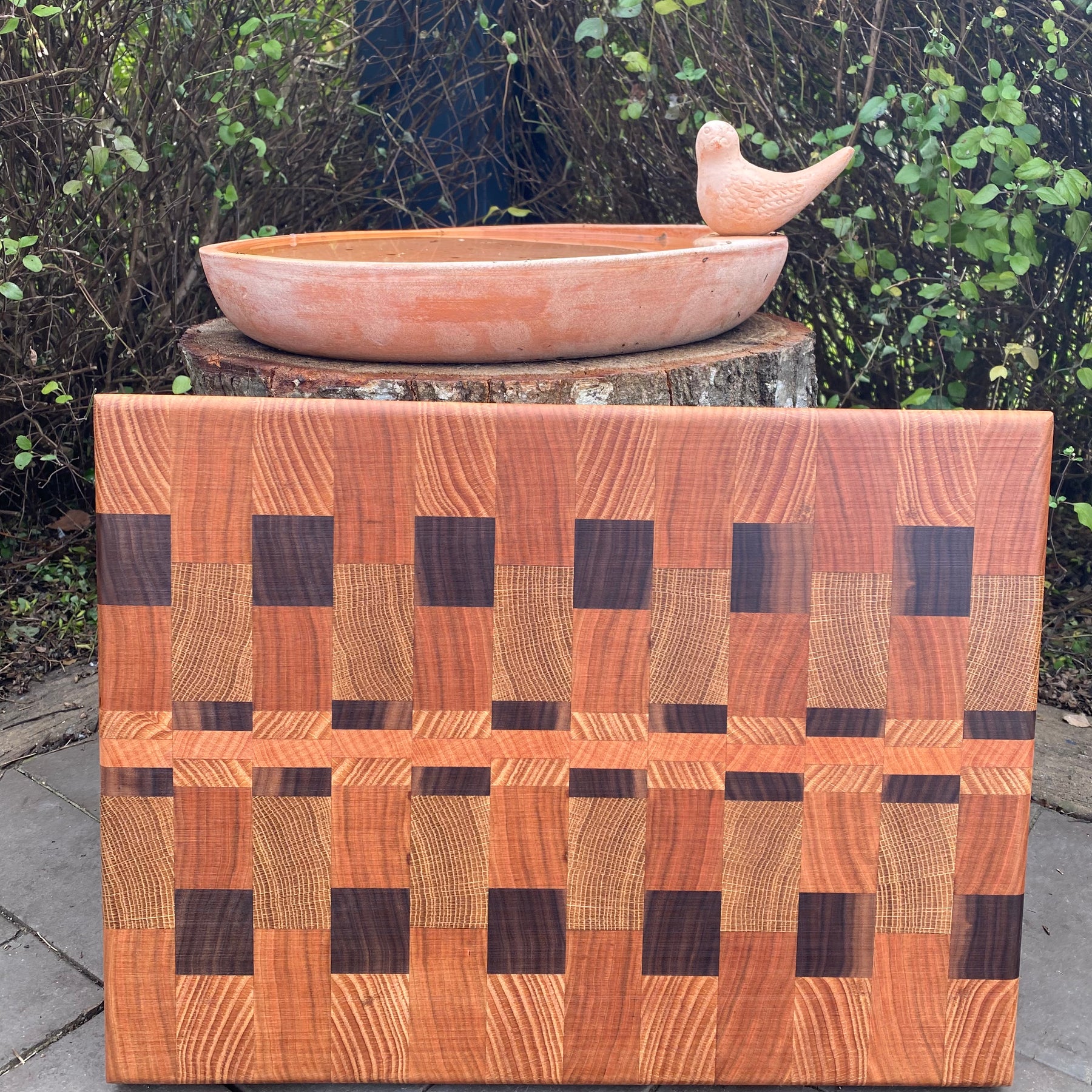 Artisan End-Grain Chopping Board – Cherry & Black Walnut