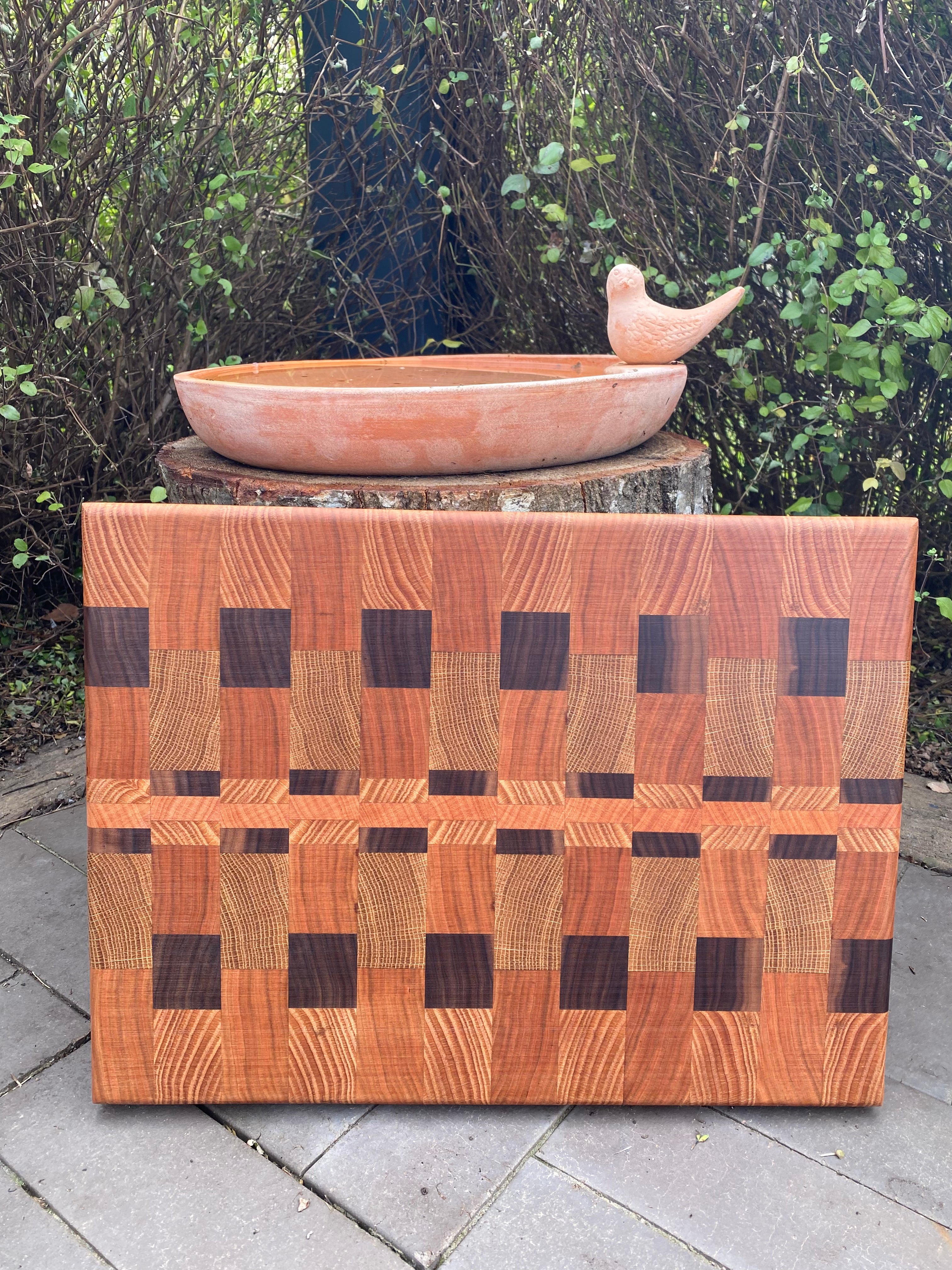 Artisan End-Grain Chopping Board – Cherry & Black Walnut