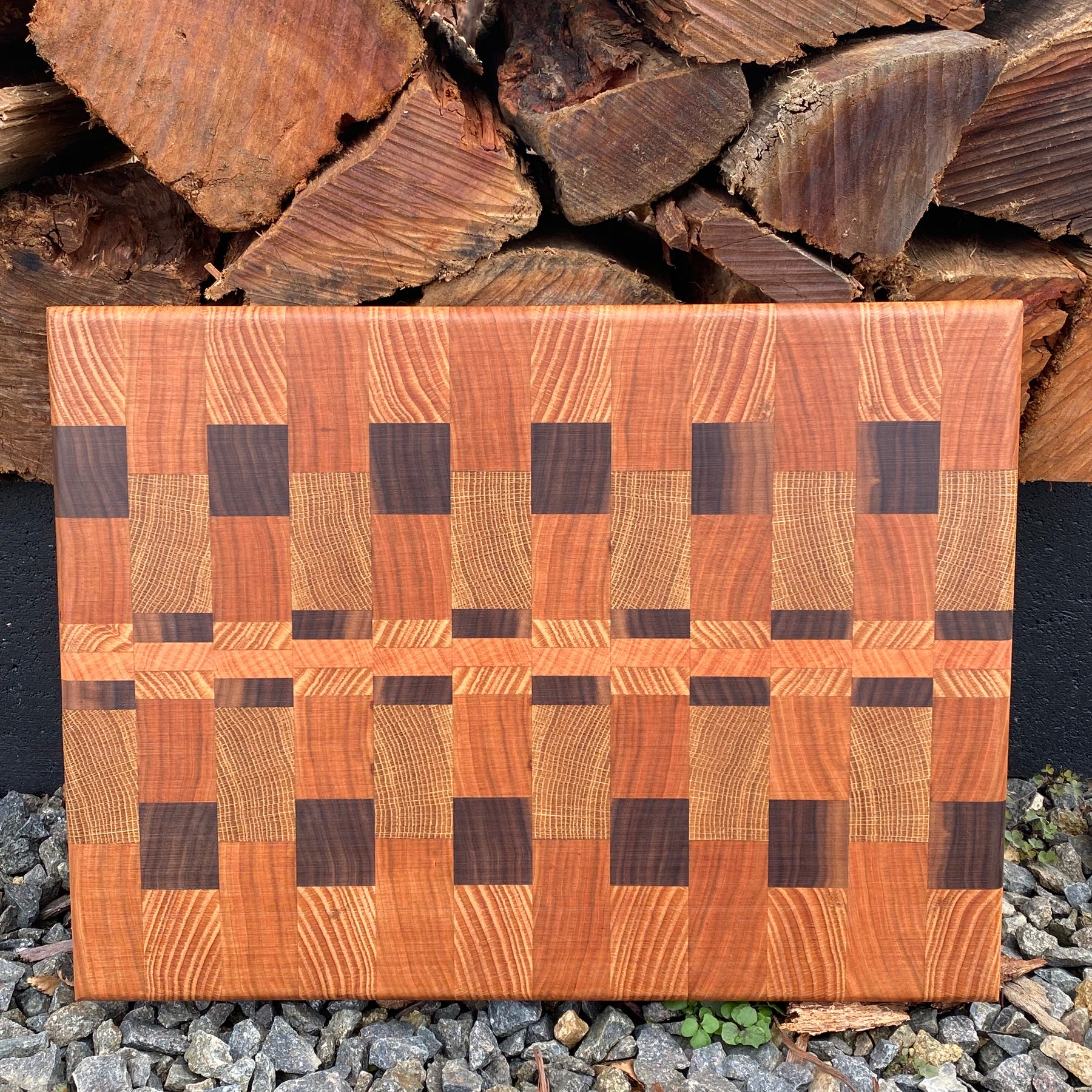 Artisan End-Grain Chopping Board – Cherry & Black Walnut