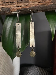 Simple Silver Drop Earrings