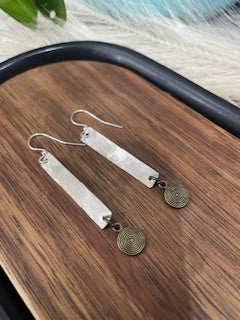 Simple Silver Drop Earrings