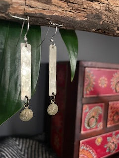 Simple Silver Drop Earrings