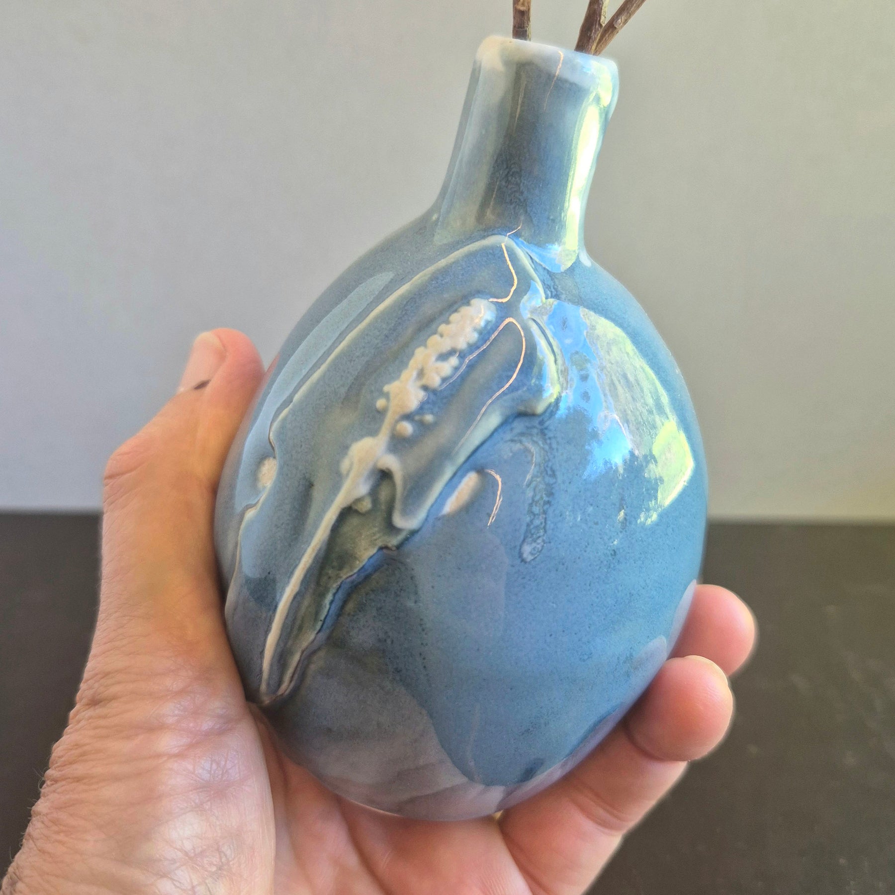 Blue Bud Vase - Flower Vase