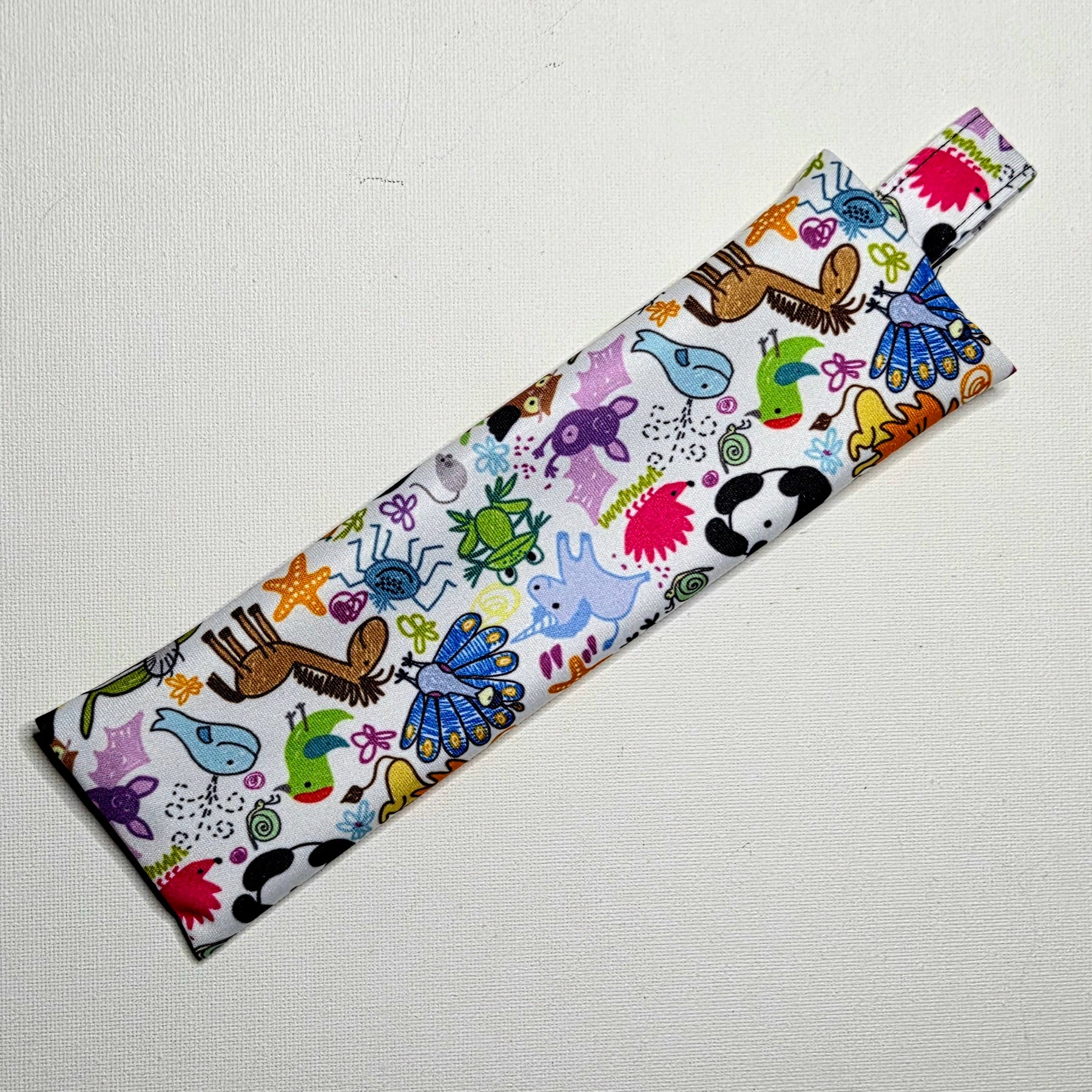 SKINNY Wet Bag, Cute Drawings Fabric, 20cms x 6cms