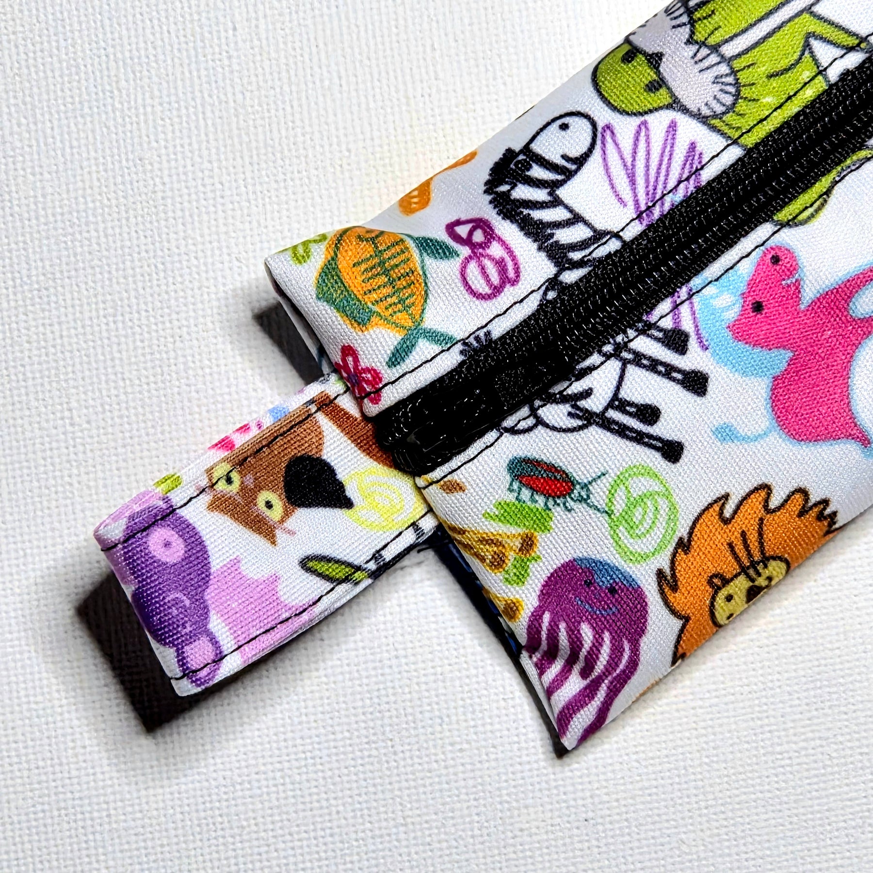 SKINNY Wet Bag, Cute Drawings Fabric, 20cms x 6cms