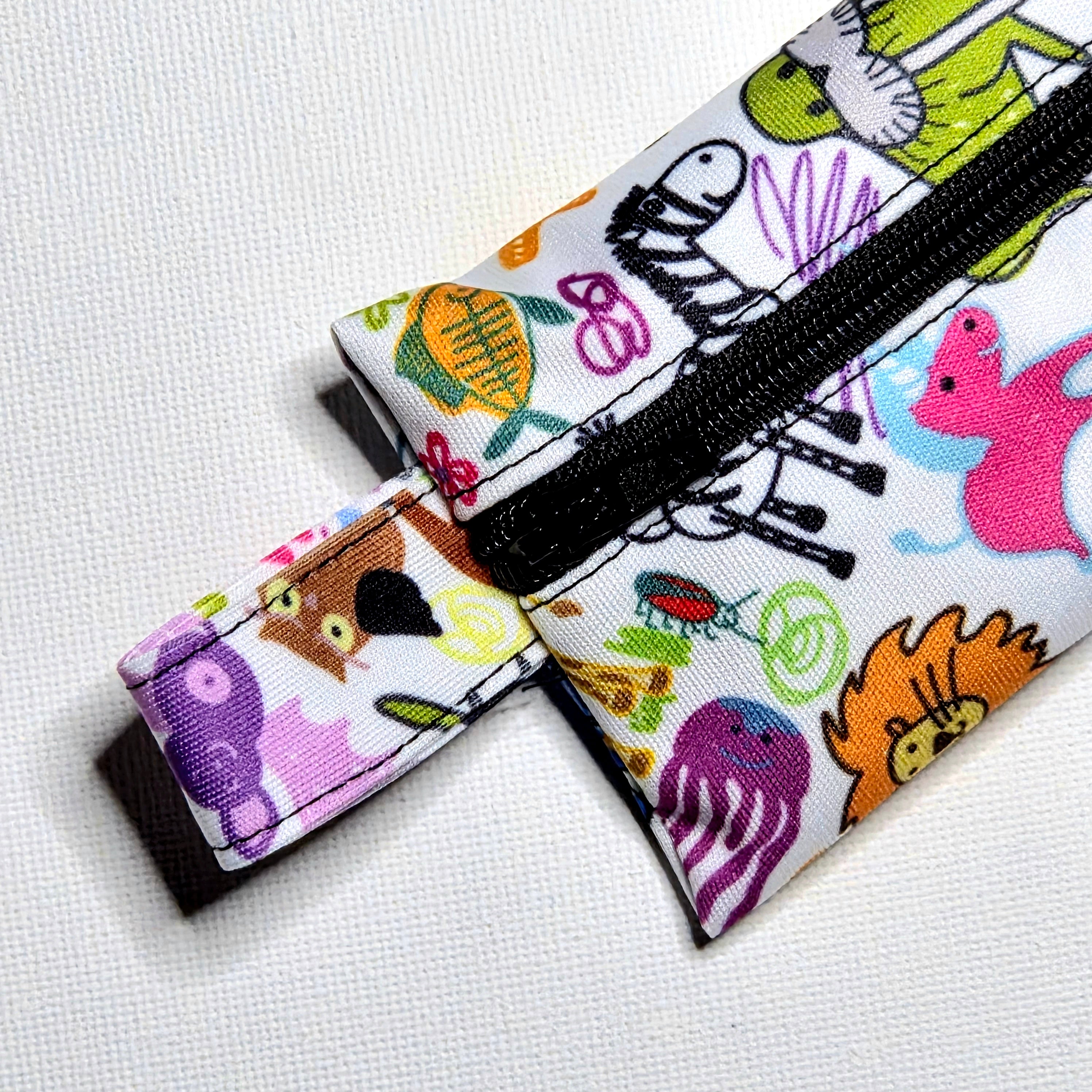 SKINNY Wet Bag, Cute Drawings Fabric, 15cms x 10cms