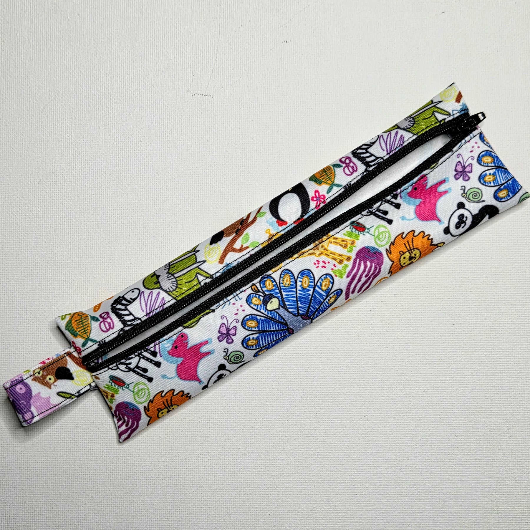 SKINNY Wet Bag, Cute Drawings Fabric, 20cms x 6cms