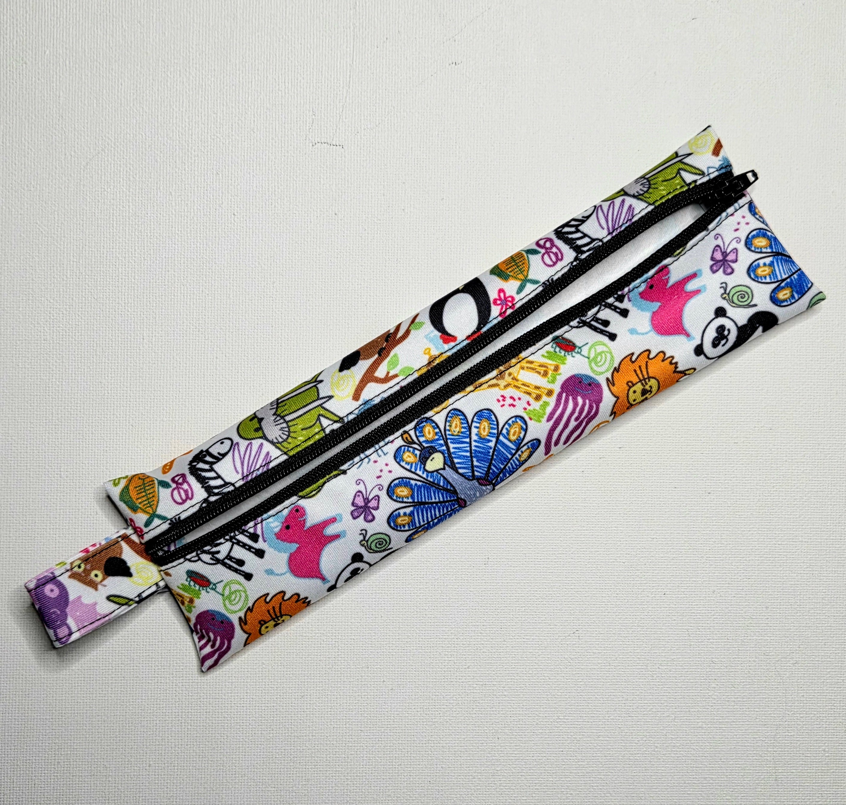 SKINNY Wet Bag, Cute Drawings Fabric, 15cms x 10cms