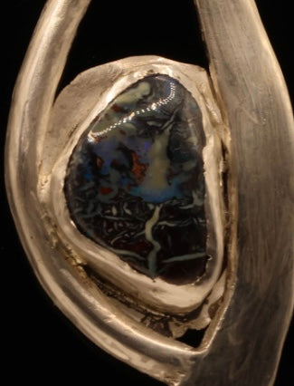 Winton Boulder Opal Pendant in 925 Silver
