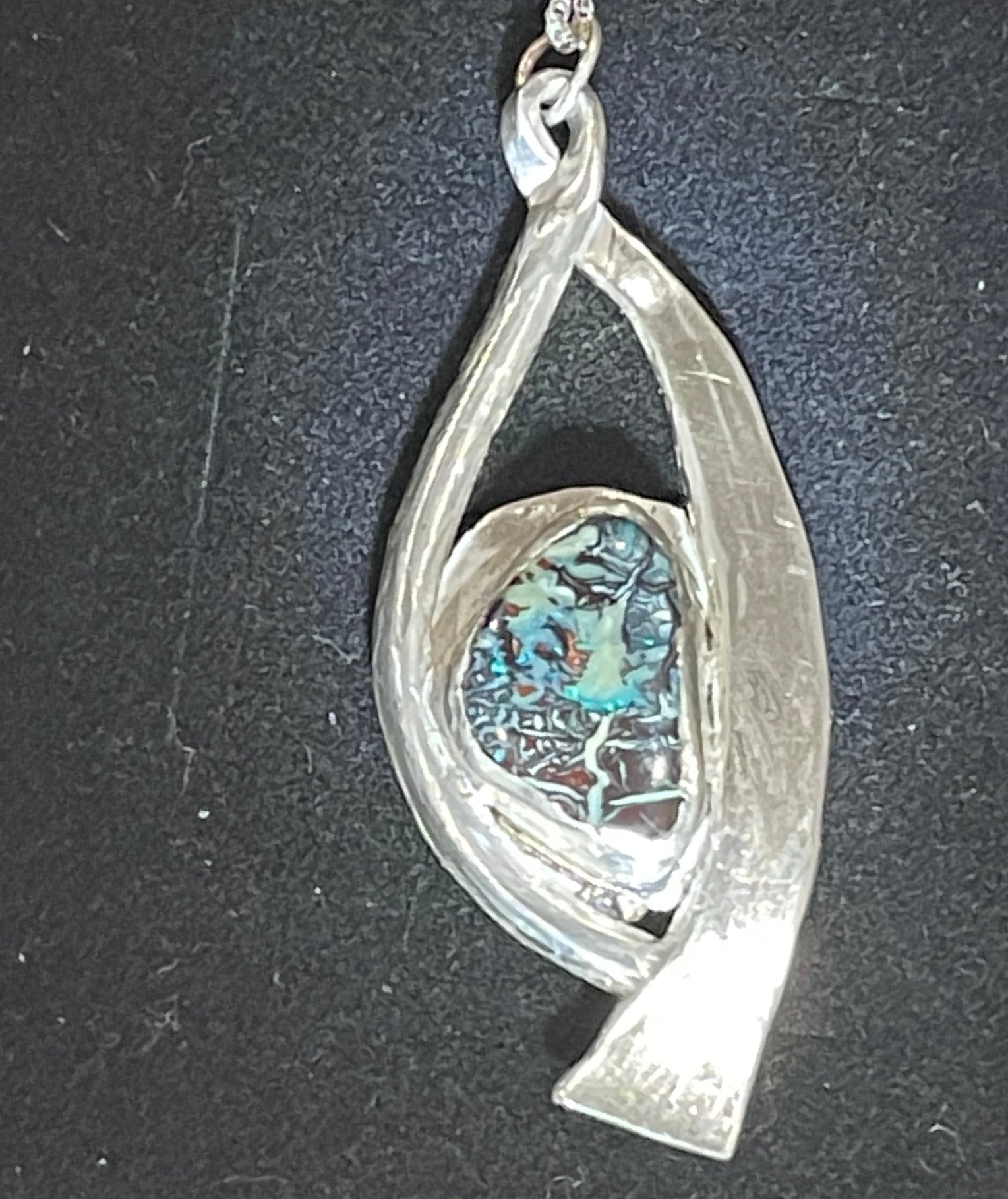 Winton Boulder Opal Pendant in 925 Silver
