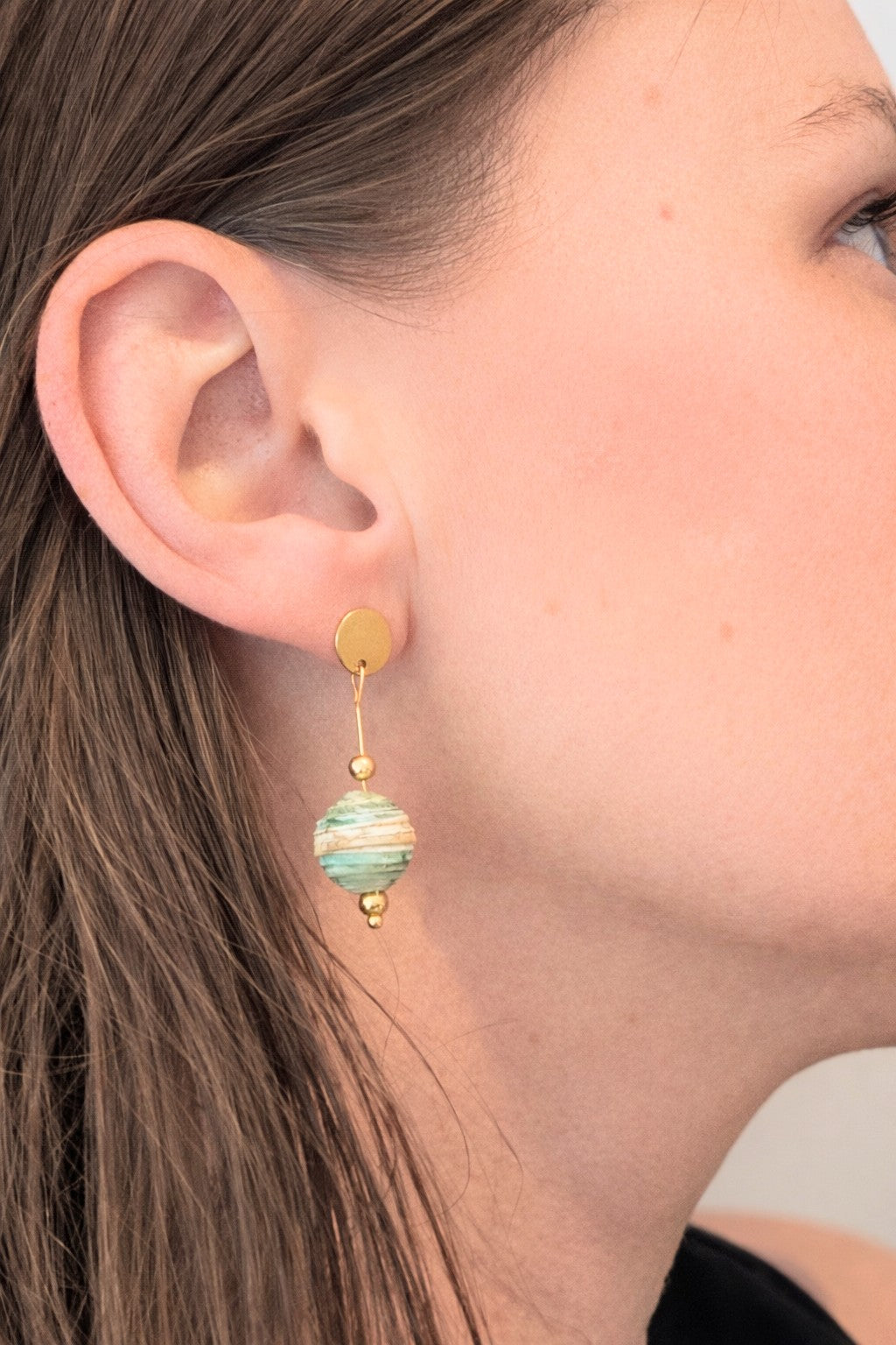 Hand Rolled Paper Bead Earrings – Eco Friendly Handmade Jewellery Australia