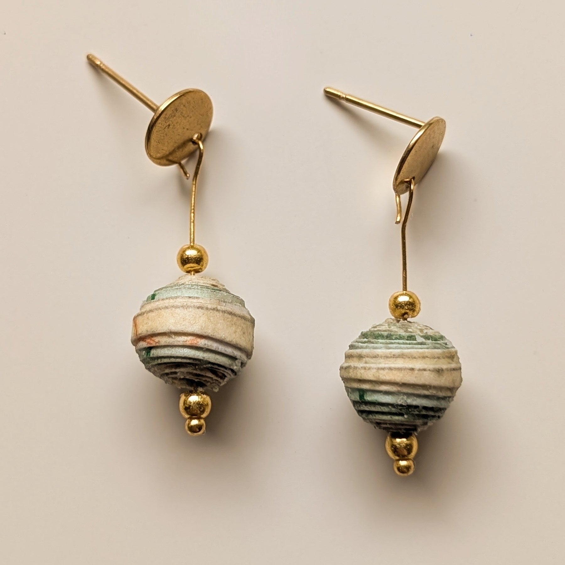 Hand Rolled Paper Bead Earrings – Eco Friendly Handmade Jewellery Australia