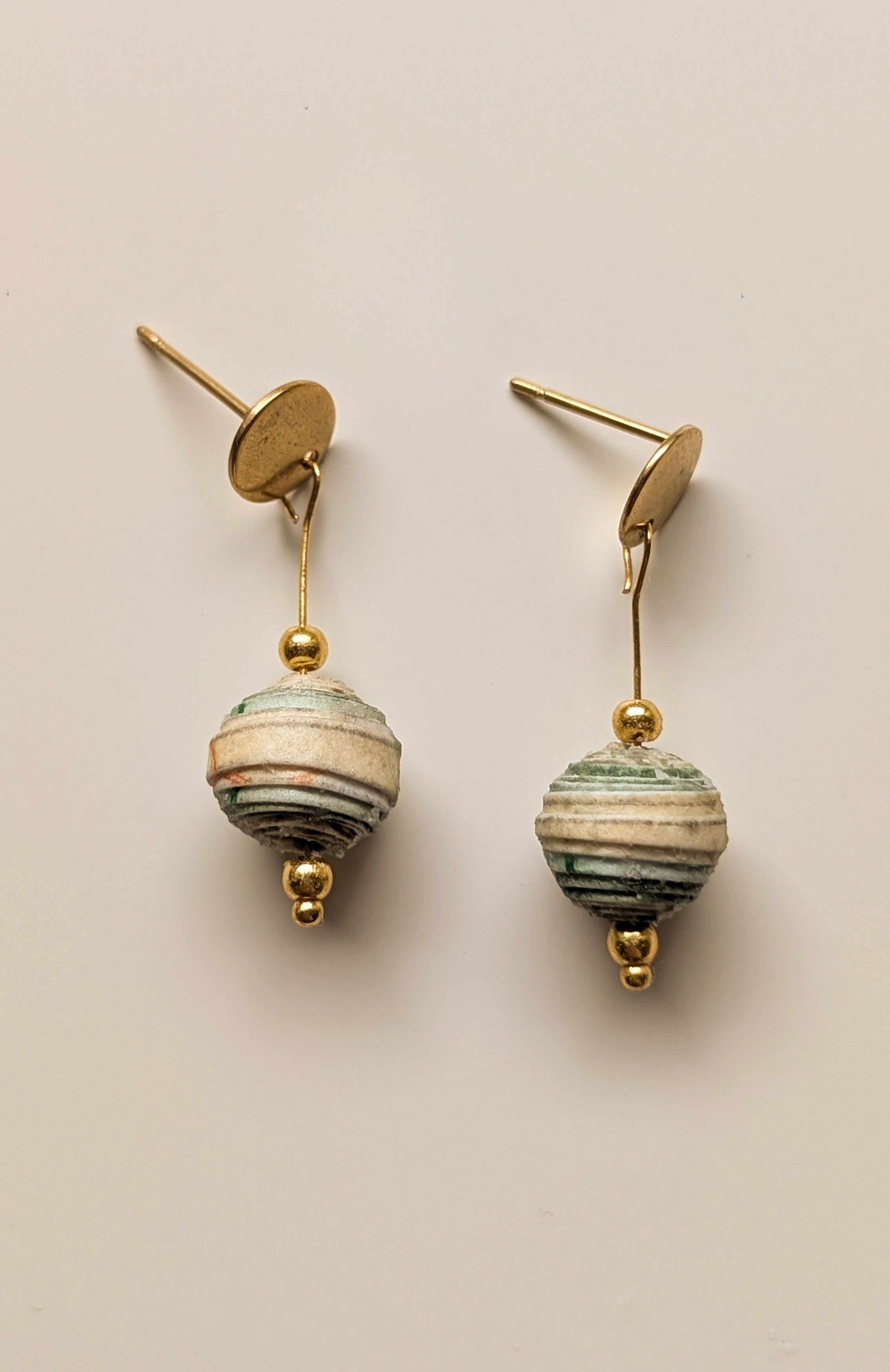 Hand Rolled Paper Bead Earrings – Eco Friendly Handmade Jewellery Australia