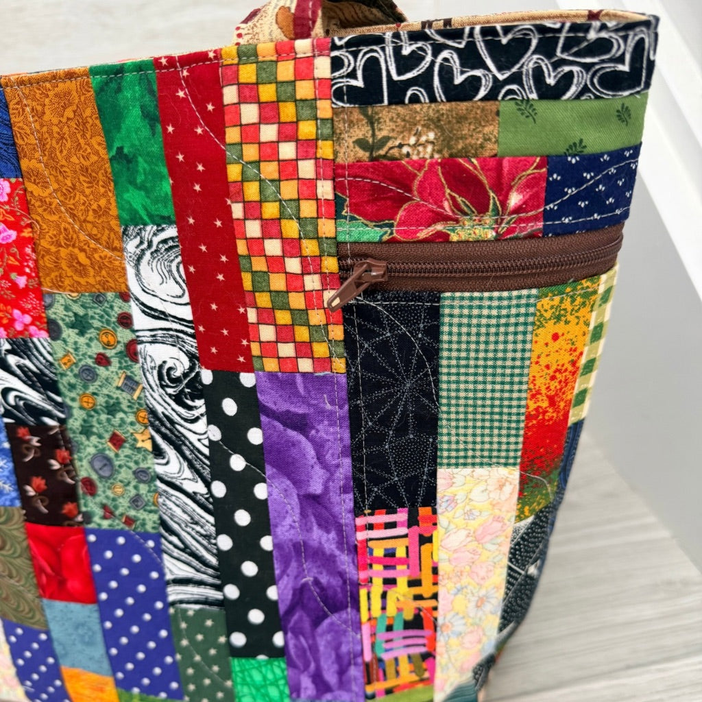Happy Scrappy Patchwork Tote