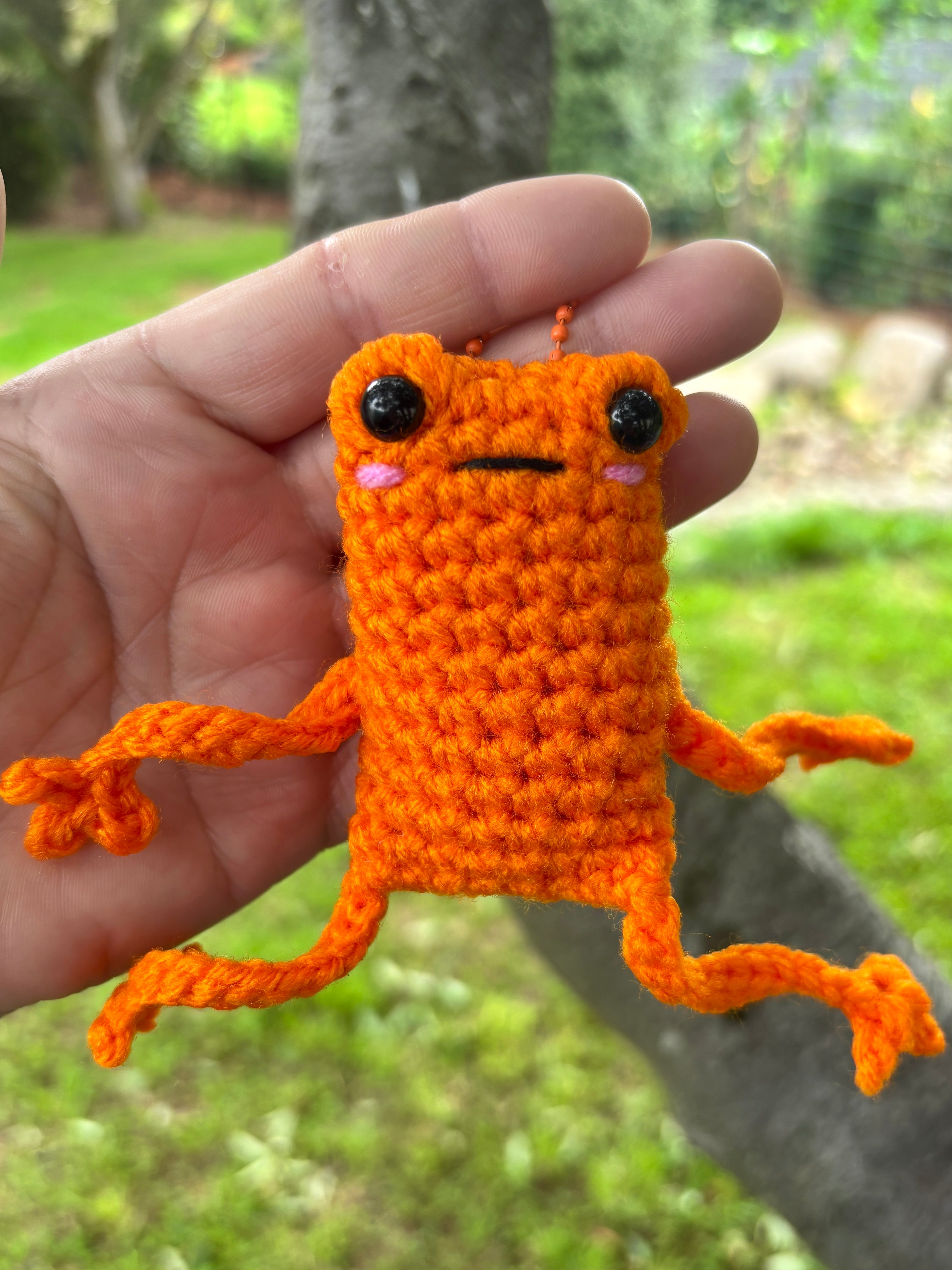 Funny Floppy Frog Keychain Bag Tag