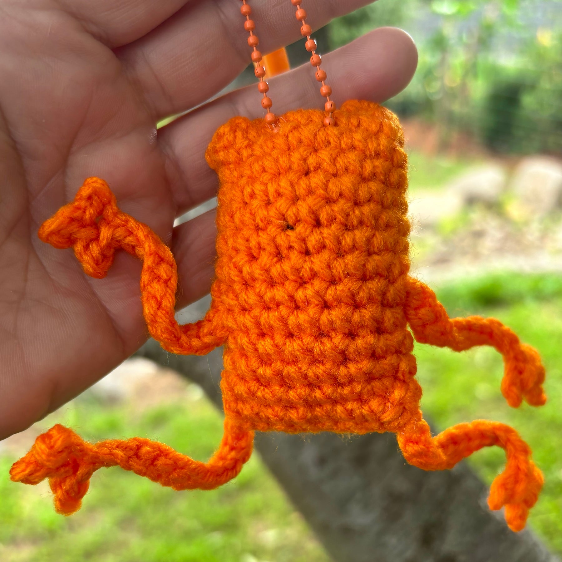 Funny Floppy Frog Keychain Bag Tag