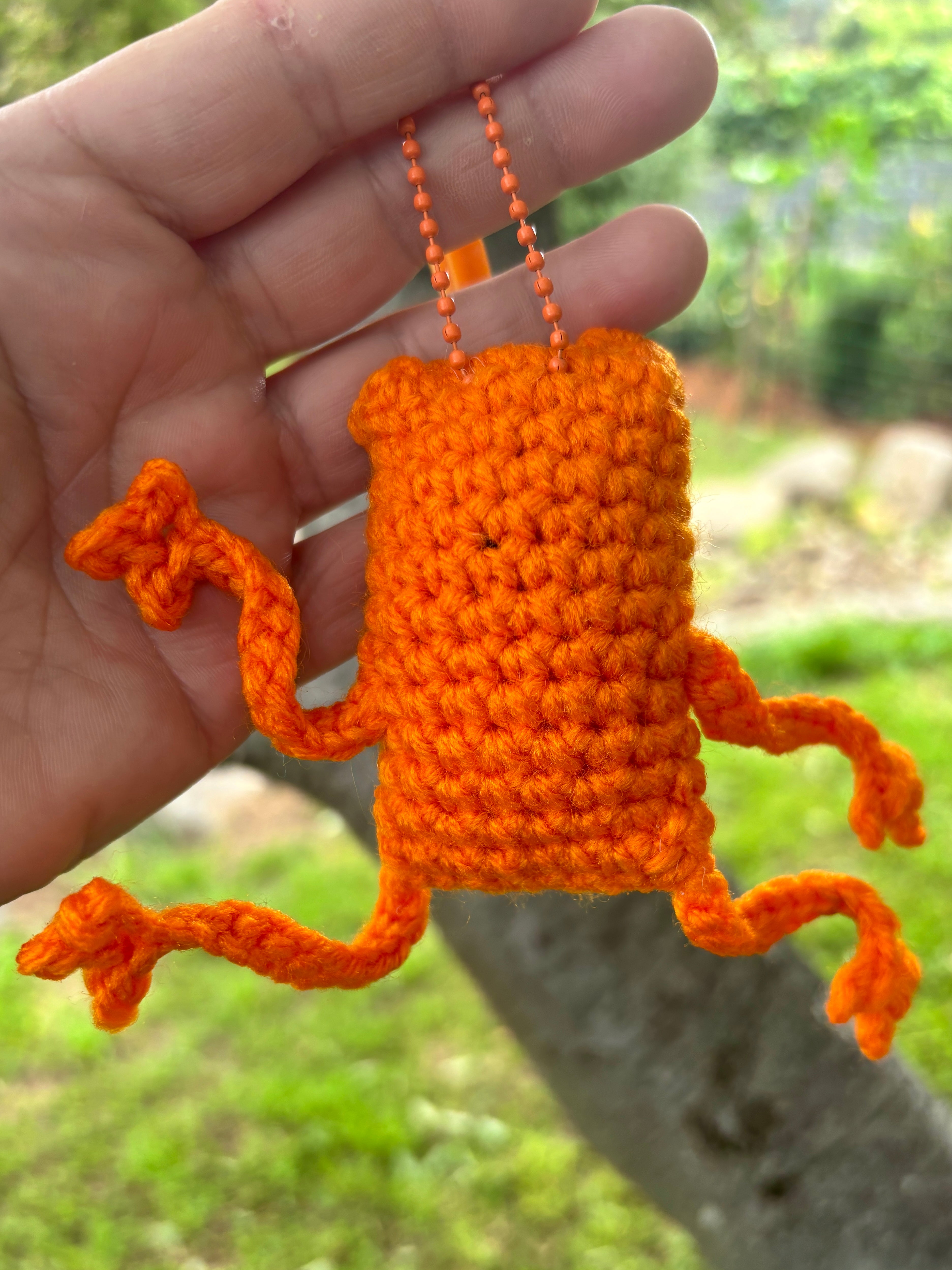 Funny Floppy Frog Keychain Bag Tag