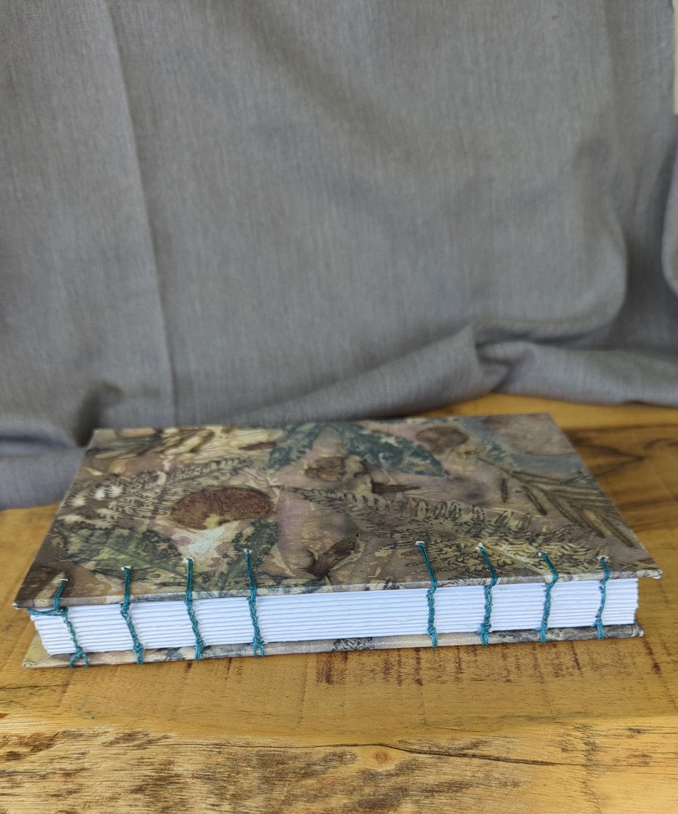 Eco printed hand stitched journal