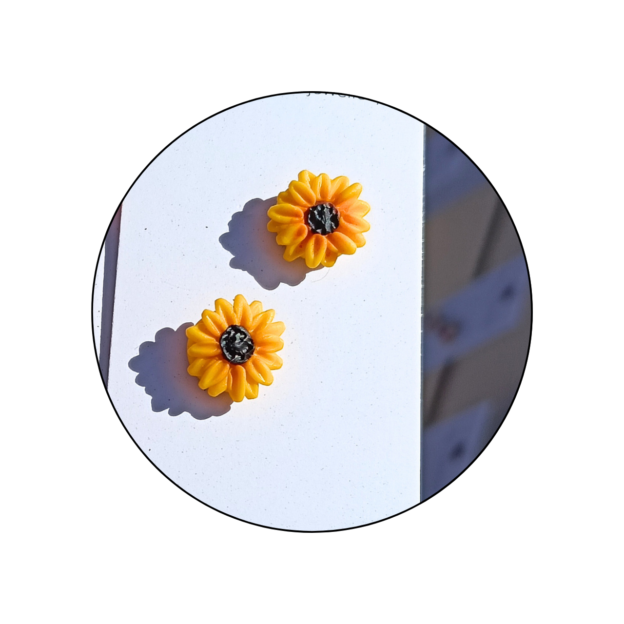 Sunflower stud earrings