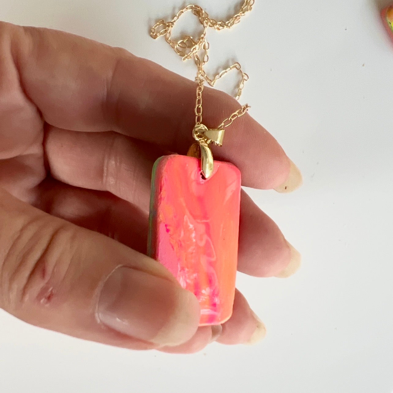 Pendant Set~Polymer Clay~Earrings ~Mokume Gane