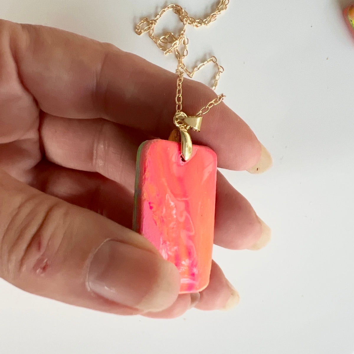Pendant Set~Polymer Clay~Earrings ~Mokume Gane