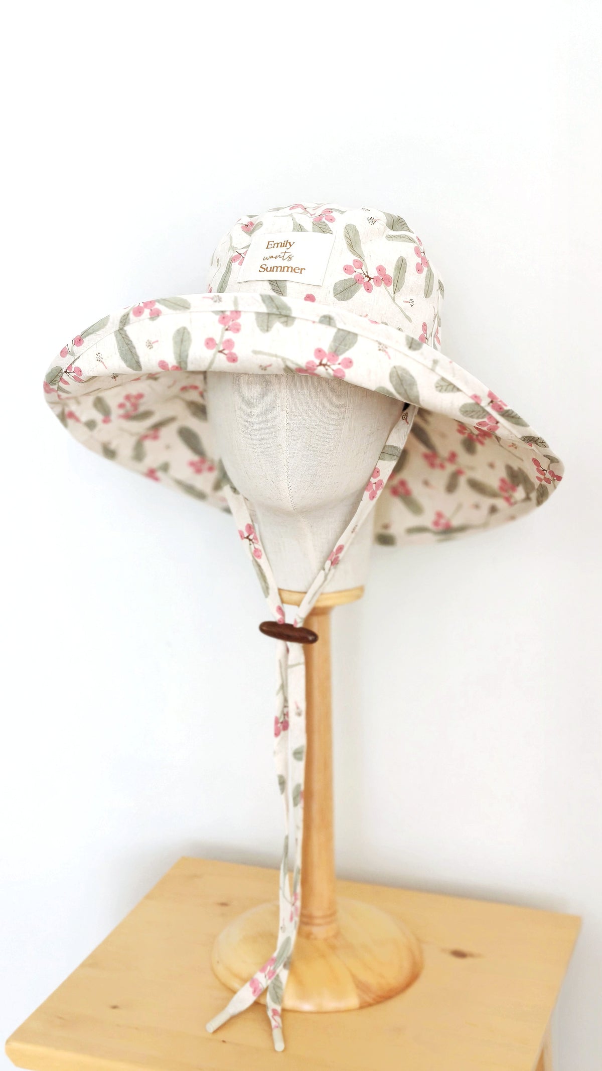 Adult Wide Brim Cotton Summer Sun Hat, Adult Floral Summer Hat